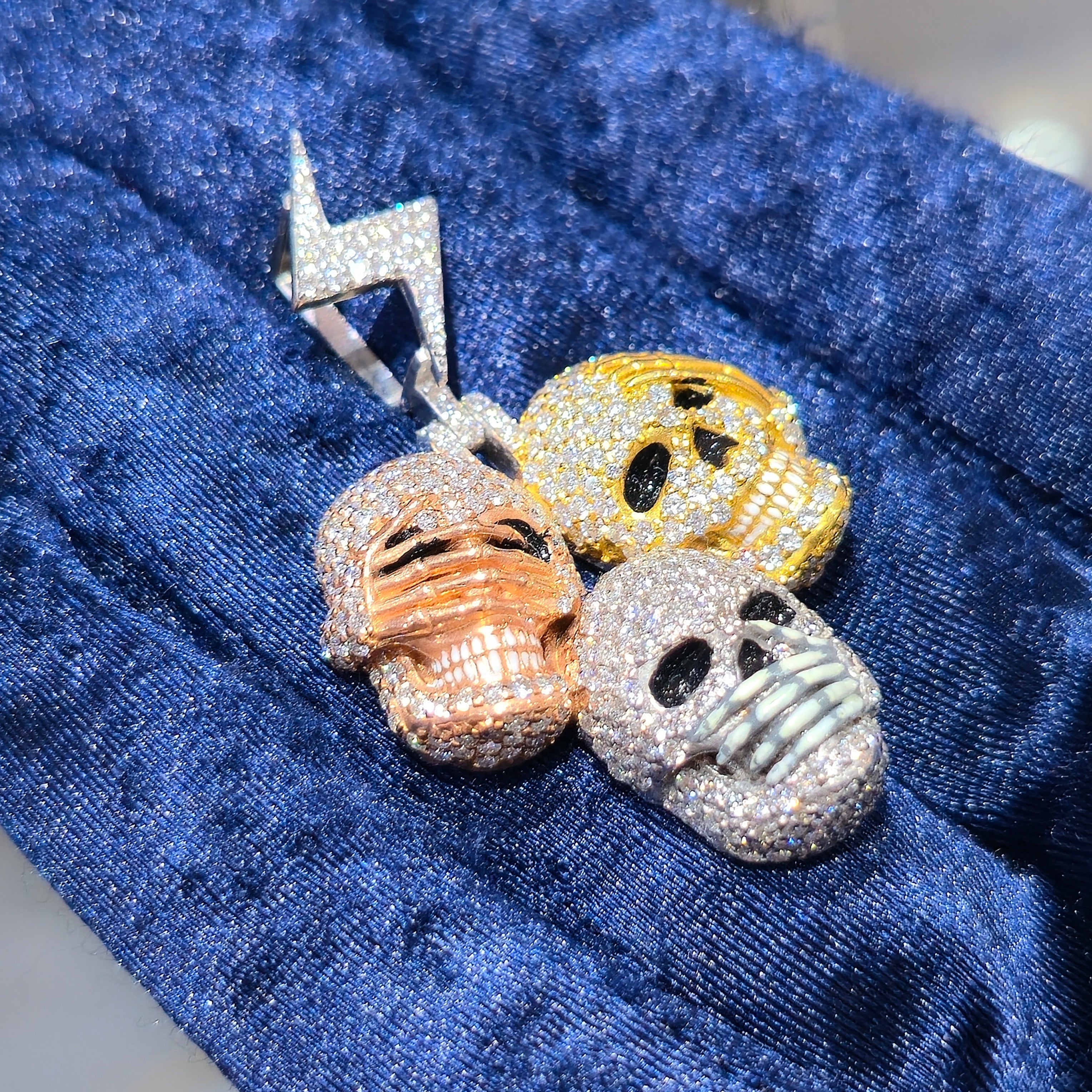 Moissanite Skull Pendant – 3.29 CTW