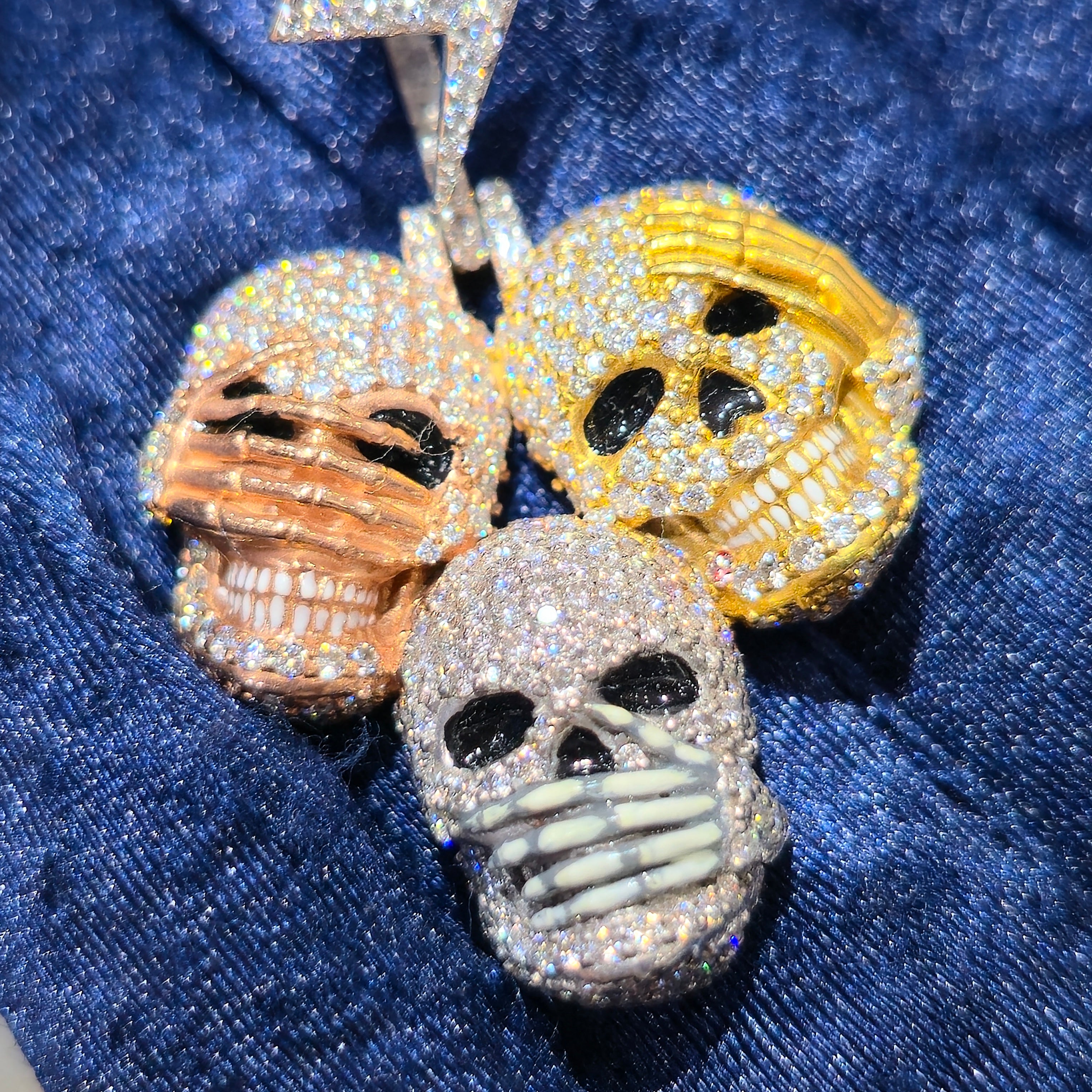 Moissanite Skull Pendant – 3.29 CTW