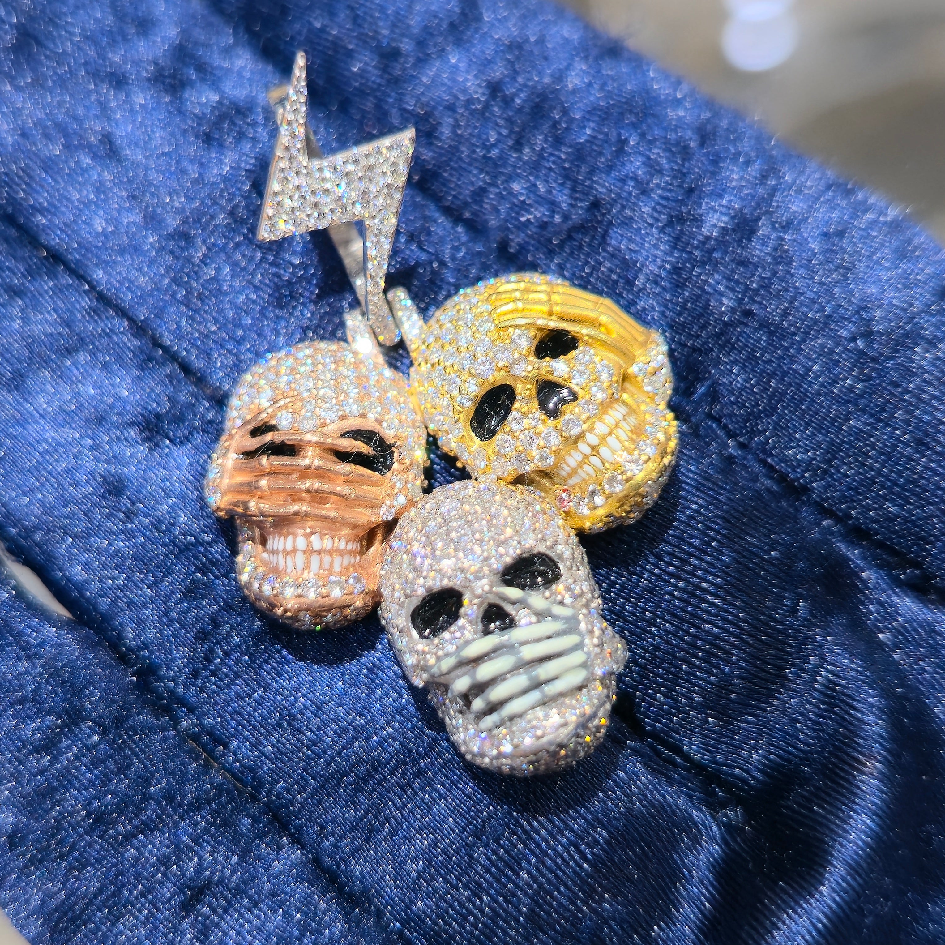 Moissanite Skull Pendant – 3.29 CTW