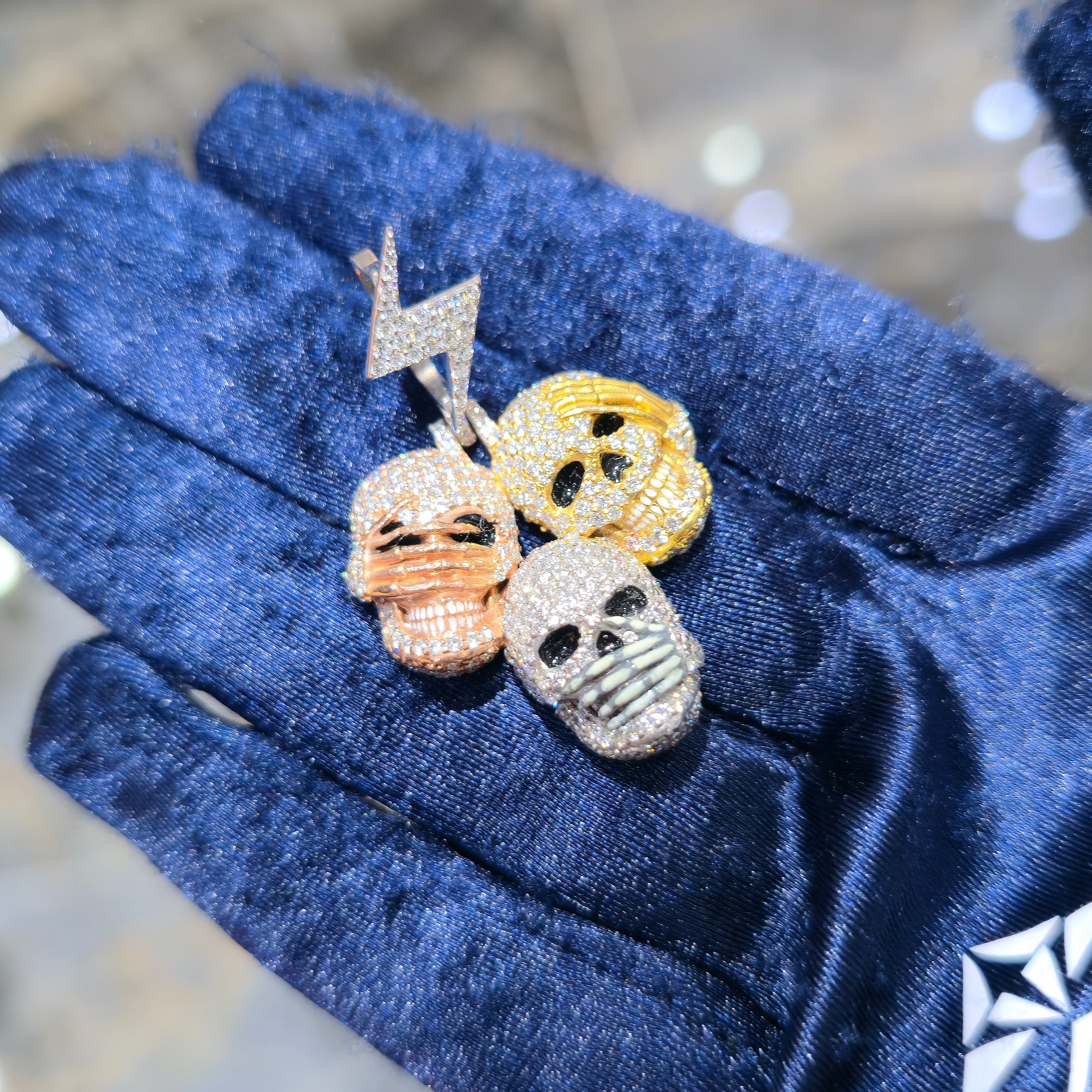 Moissanite Skull Pendant – 3.29 CTW