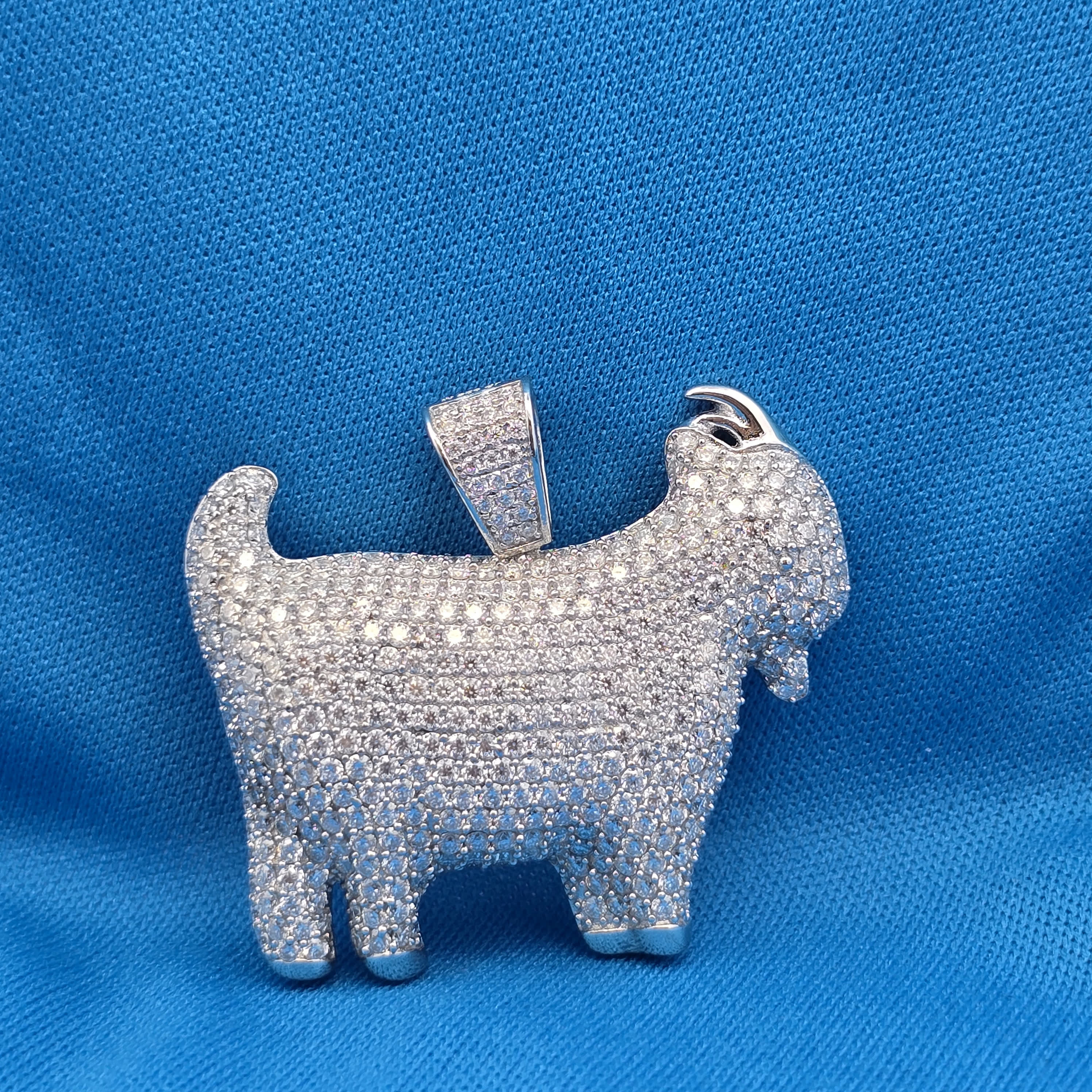 Moissanite 7.26 ctw Goat Pendant