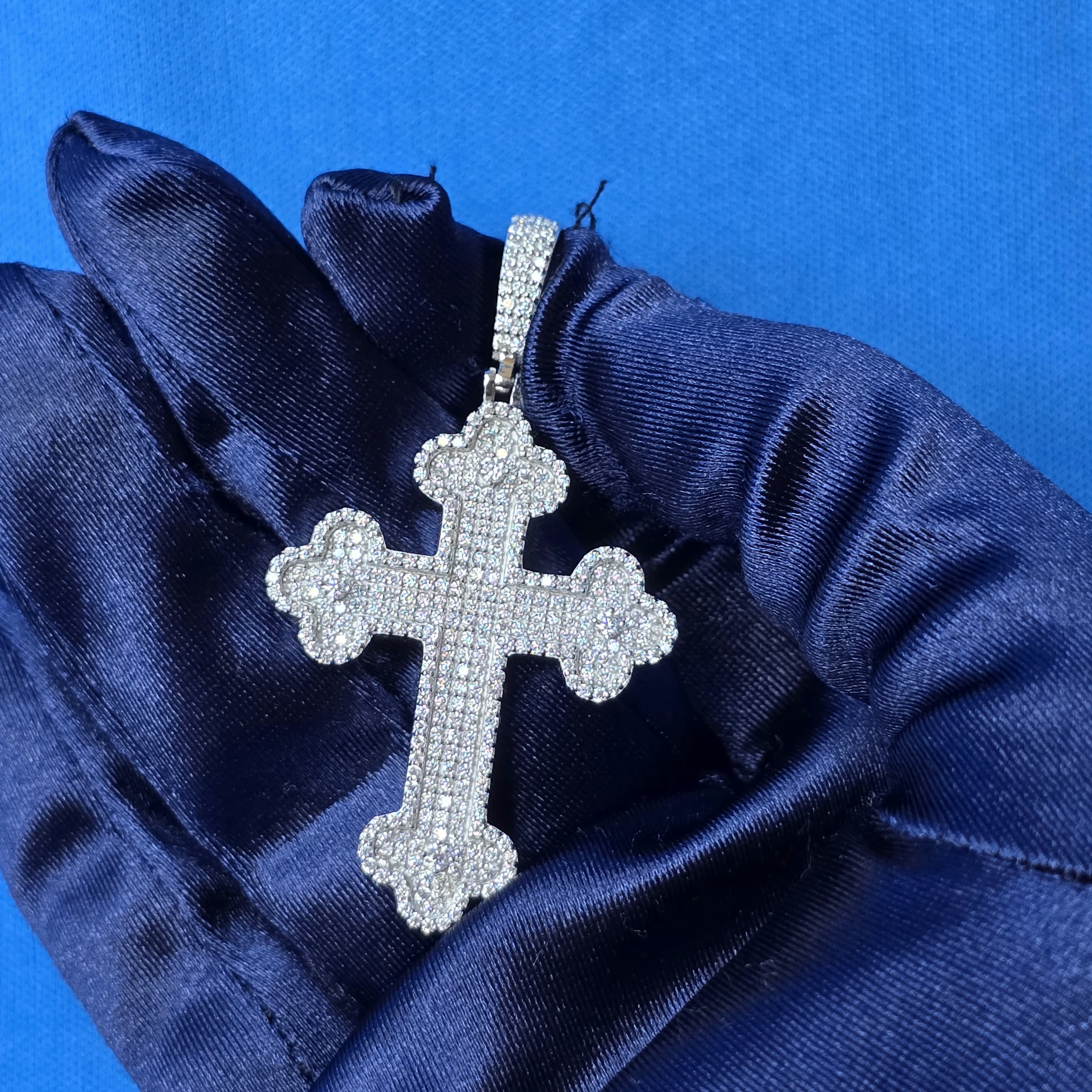 Moissanite Cross Pendant