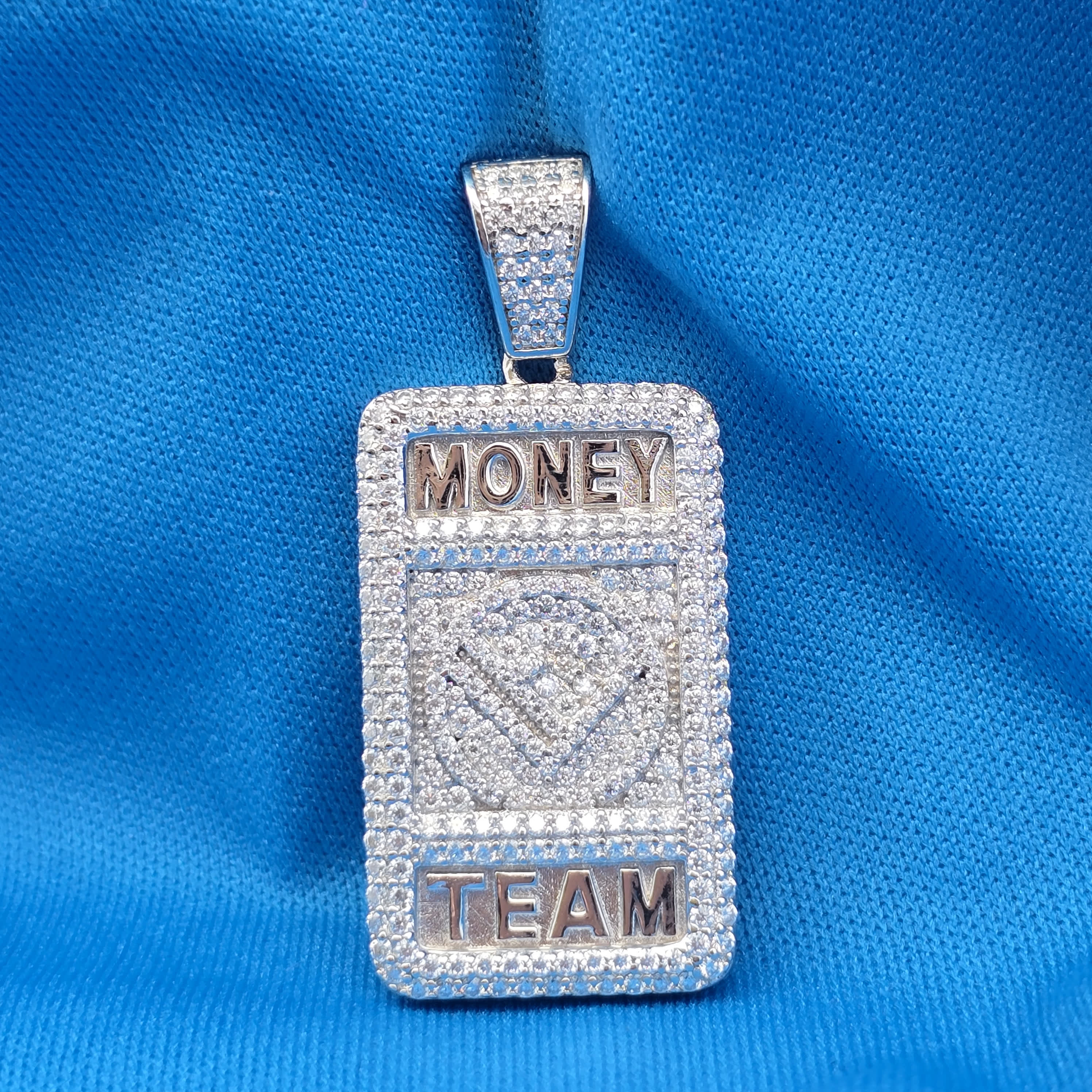 Moissanite 2.88 ctw Money Team Pendant