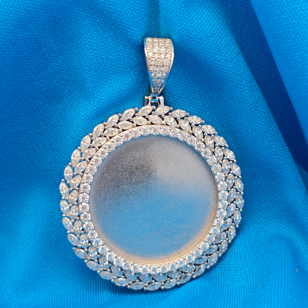 Moissanite 6.70ctw Custom Marquise Stone Memory Pendant