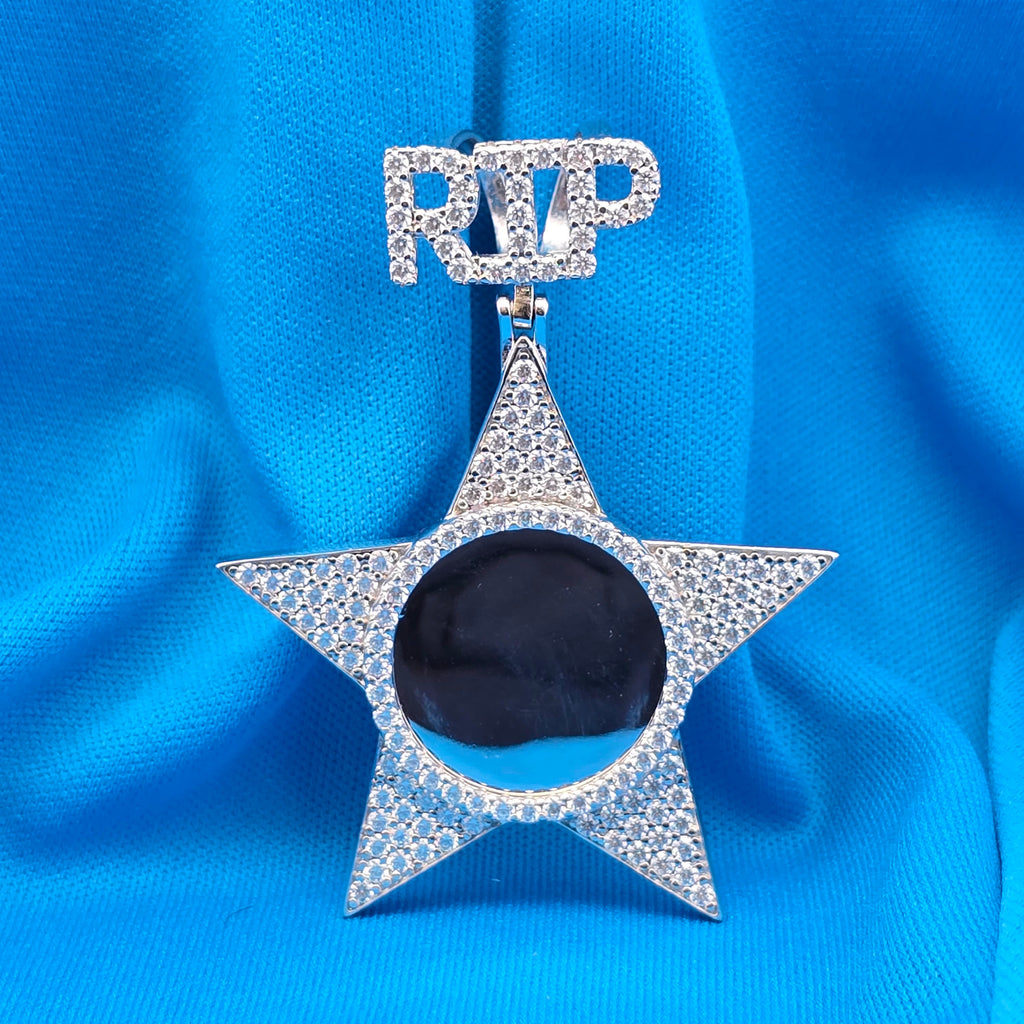 Moissanite 3.8 ctw Star Memory With RIP pendant