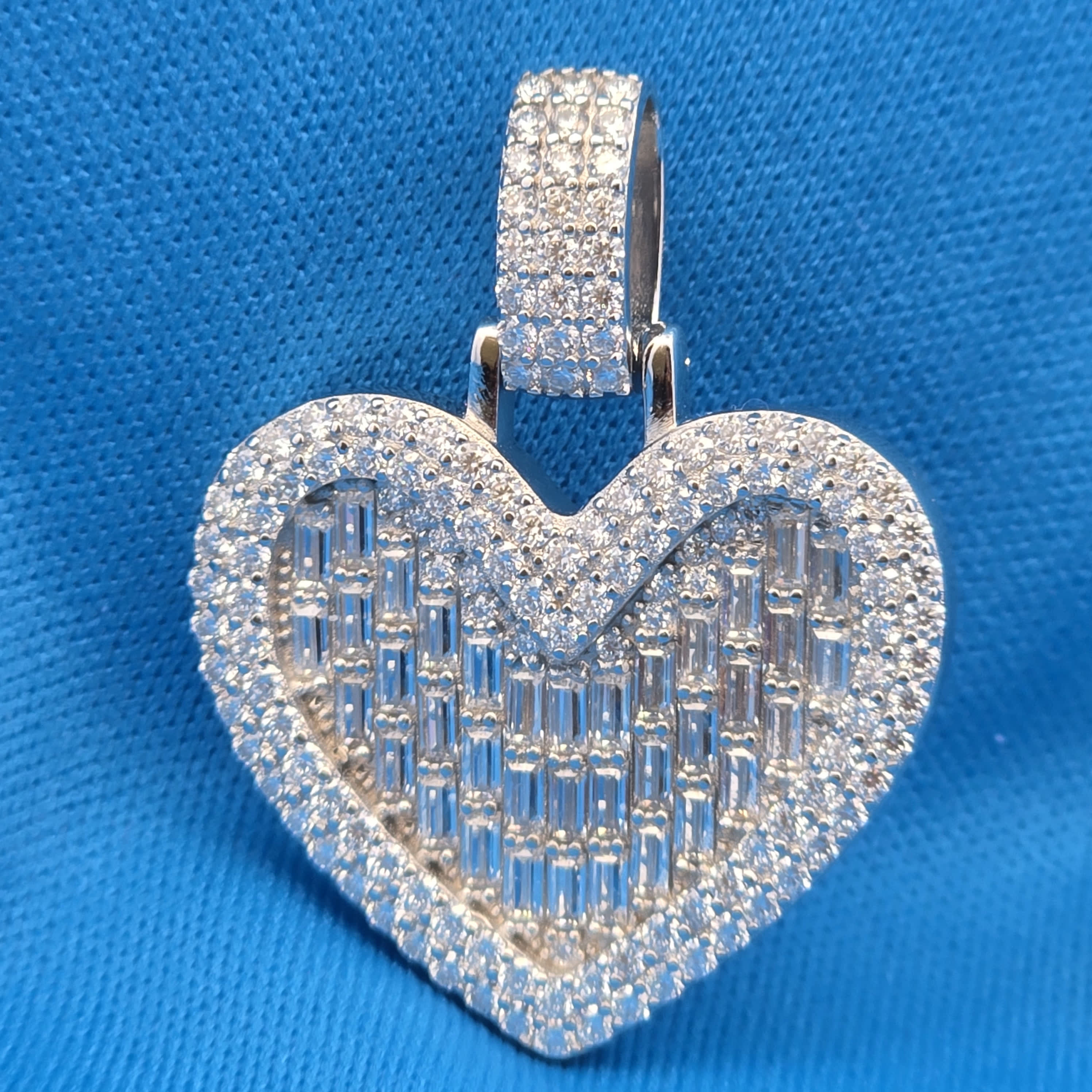 Moissanite 4.88 ctw Heart Pendant