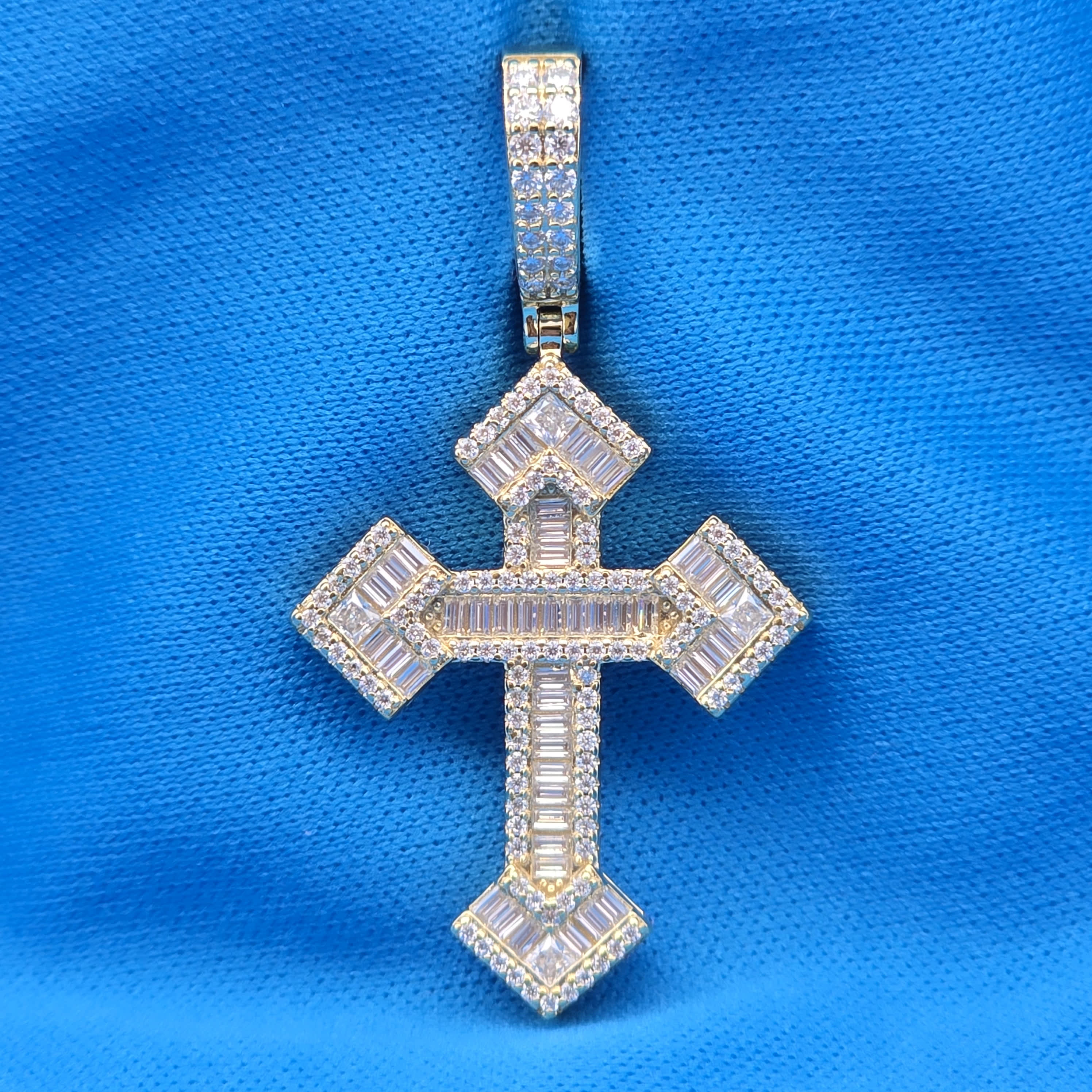 Moissanite 1.05 ctw Spiritual Cross Pendant