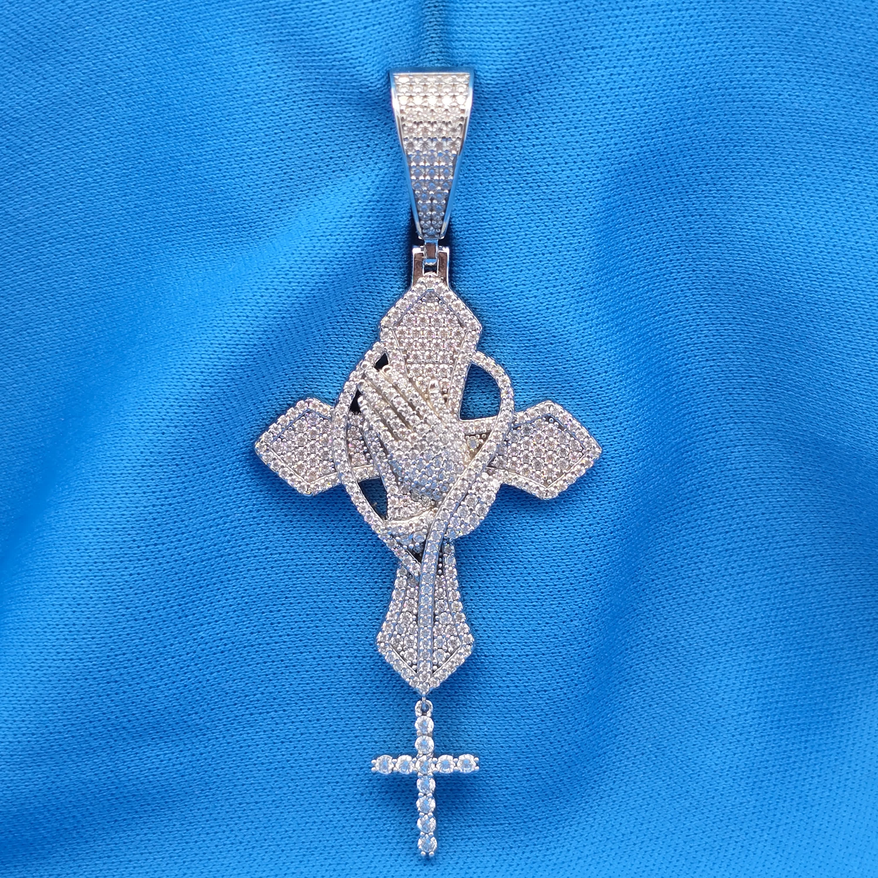 Moissanite 2.42 ctw Zircon Cross Pendant