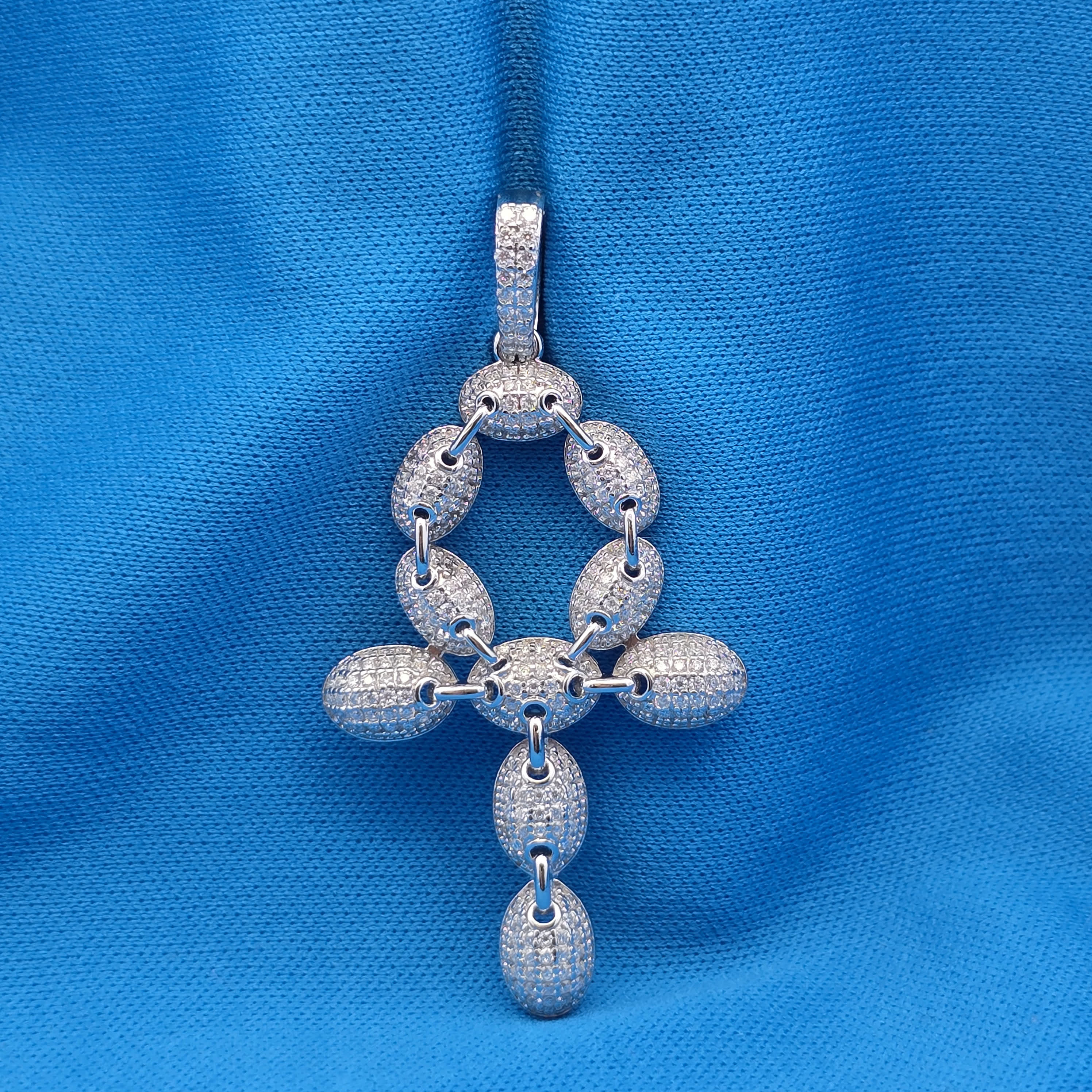 Moissanite 2.12 ctw Ankh Cross Pendant