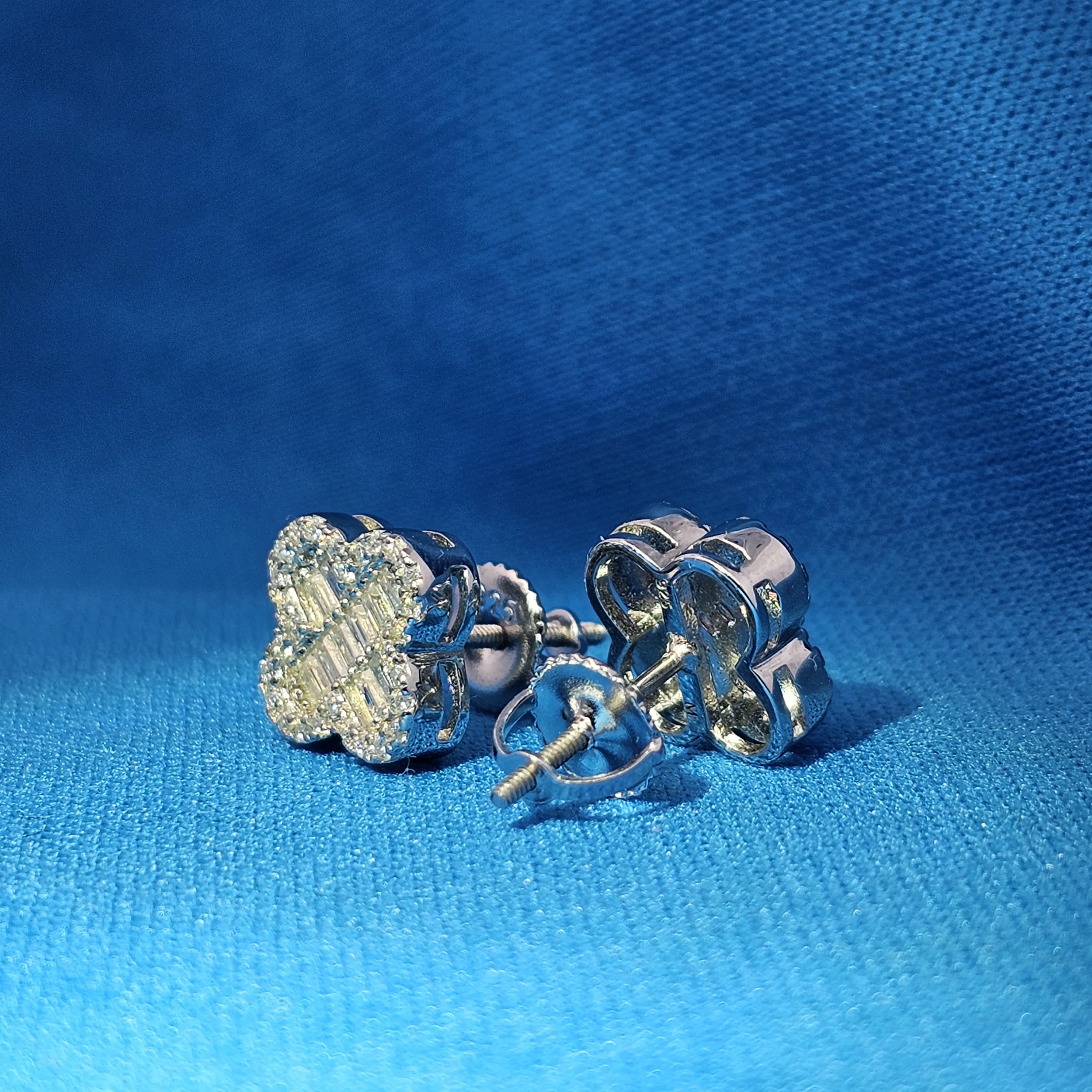 Moissanite 0.55 ctw Vintage Alhambra Earrings