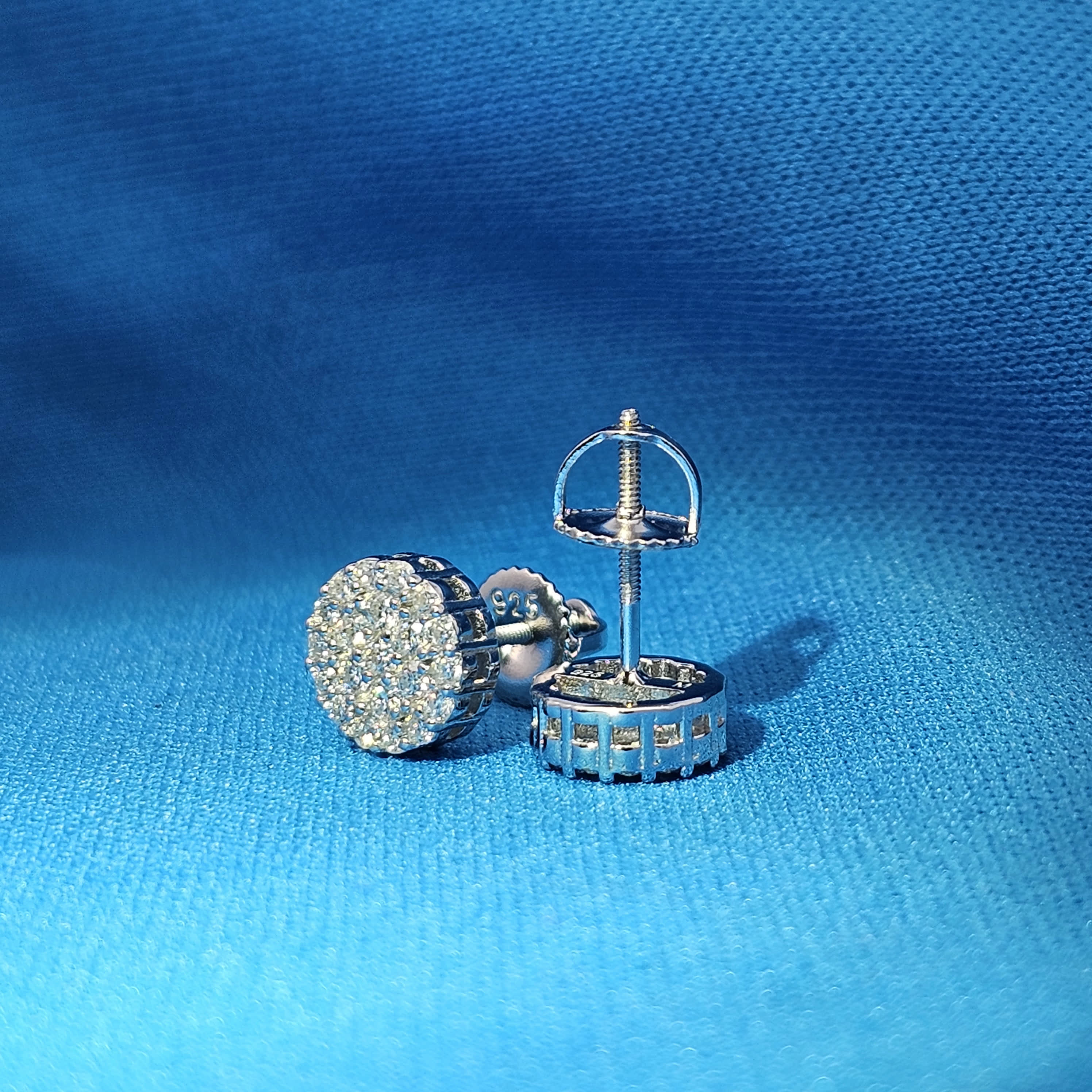 Moissanite 0.58 ctw Ball Earring