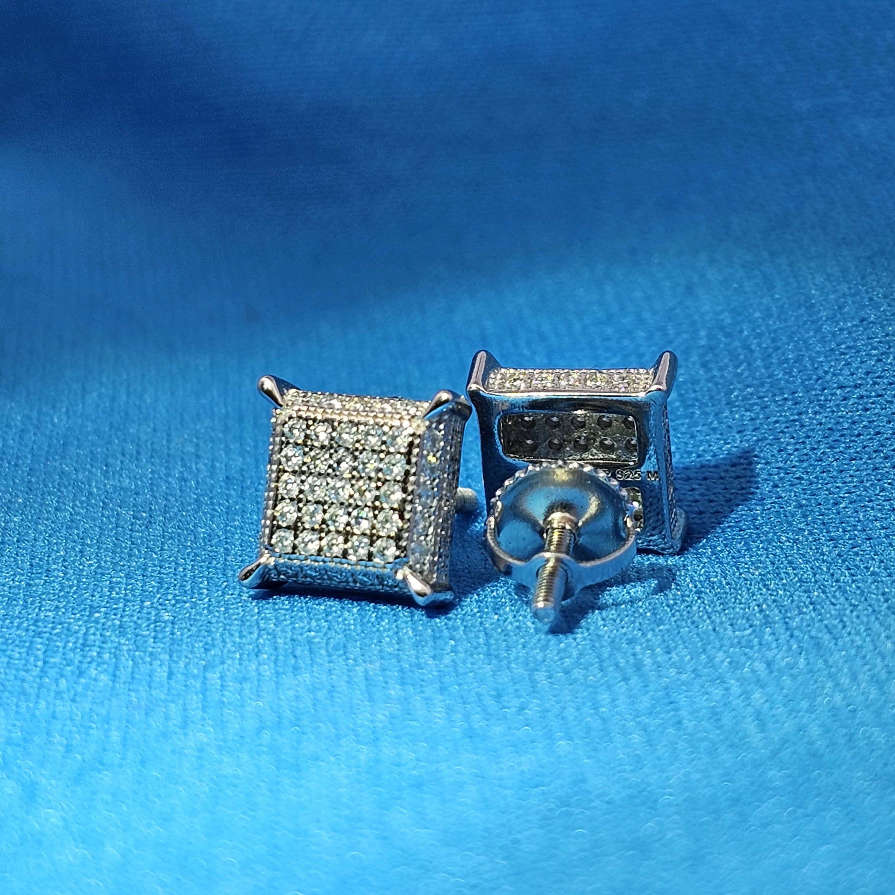 Moissanite 0.34 ctw Square Stud Earrings