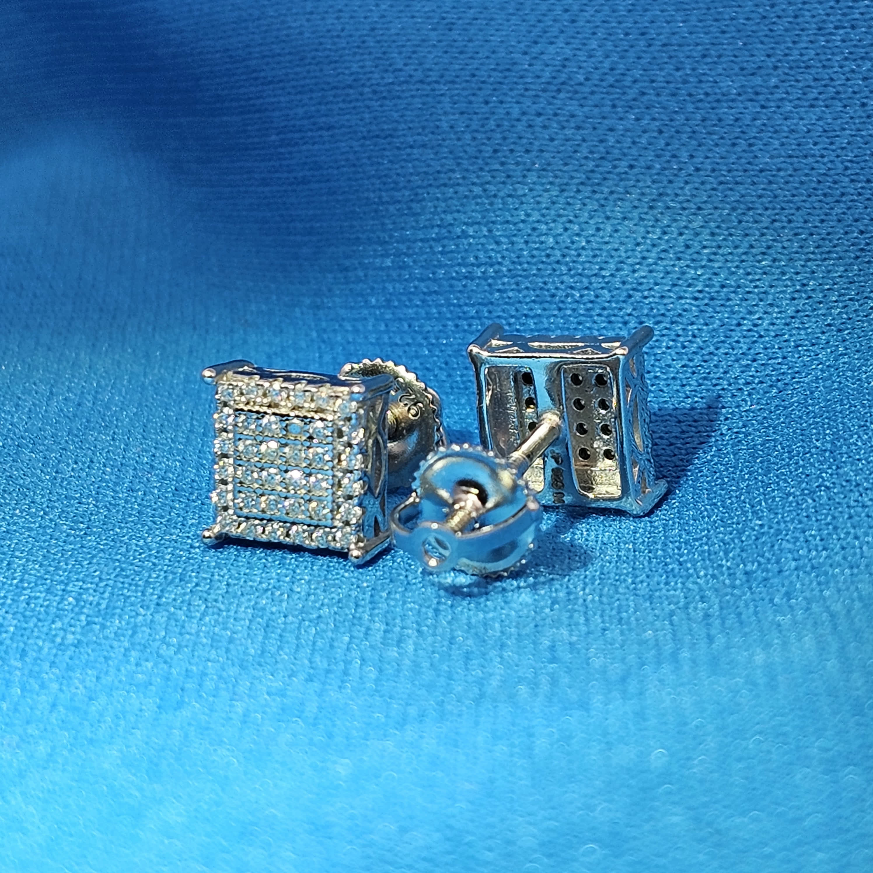 Moissanite 0.43 ctw Square Earrings