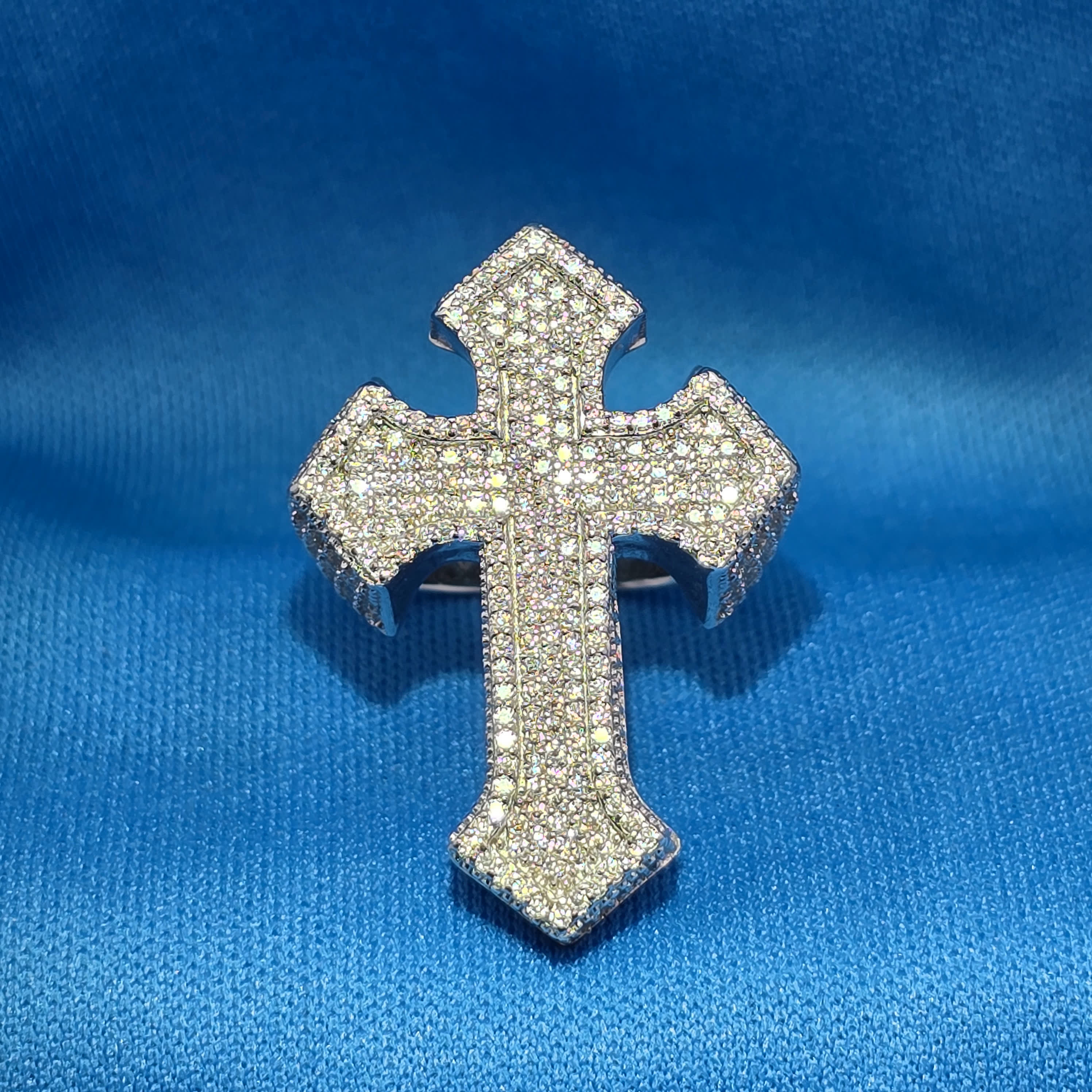 Moissanite 3.38 ctw Cross Ring