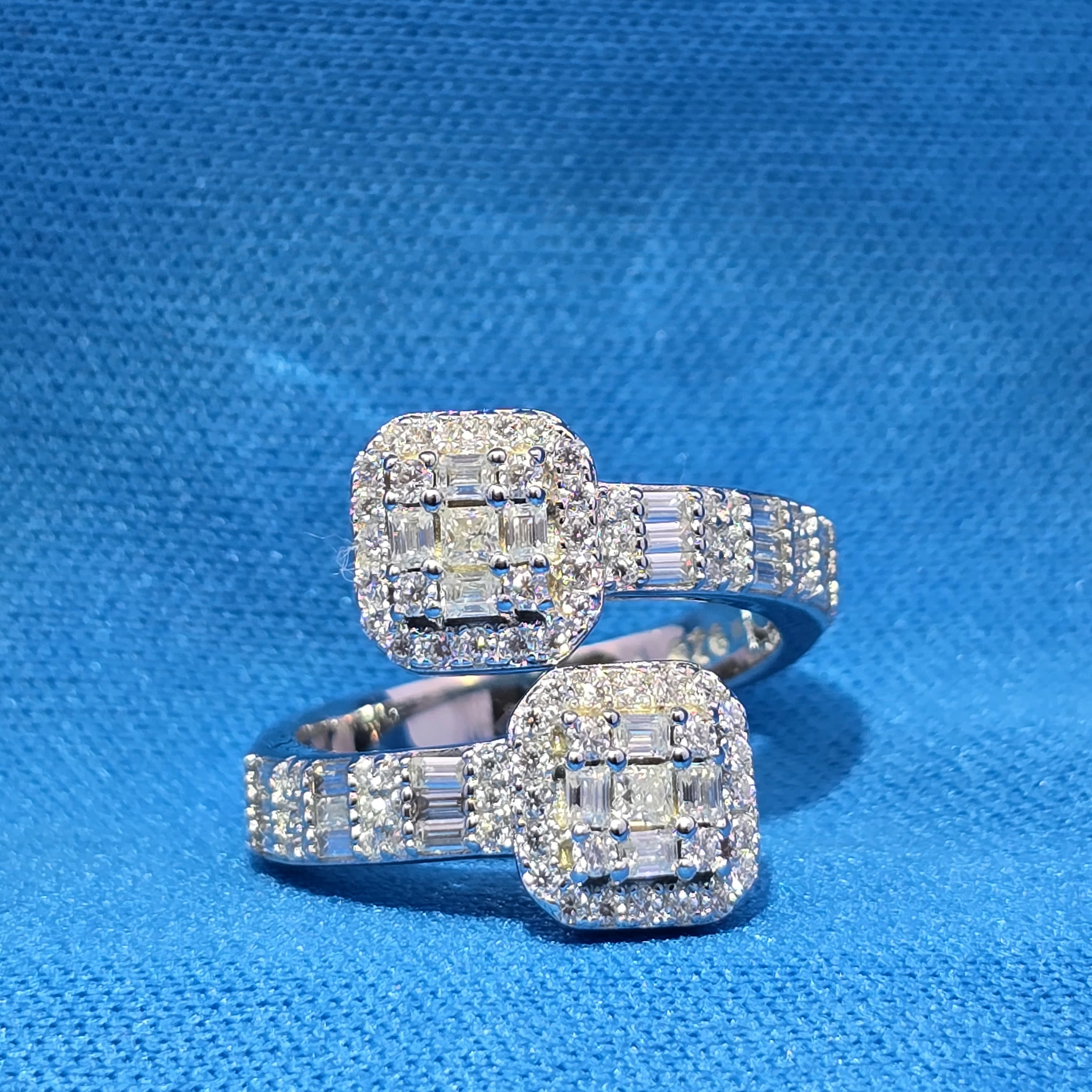 Moissanite 1.36 ctw  Square Ring