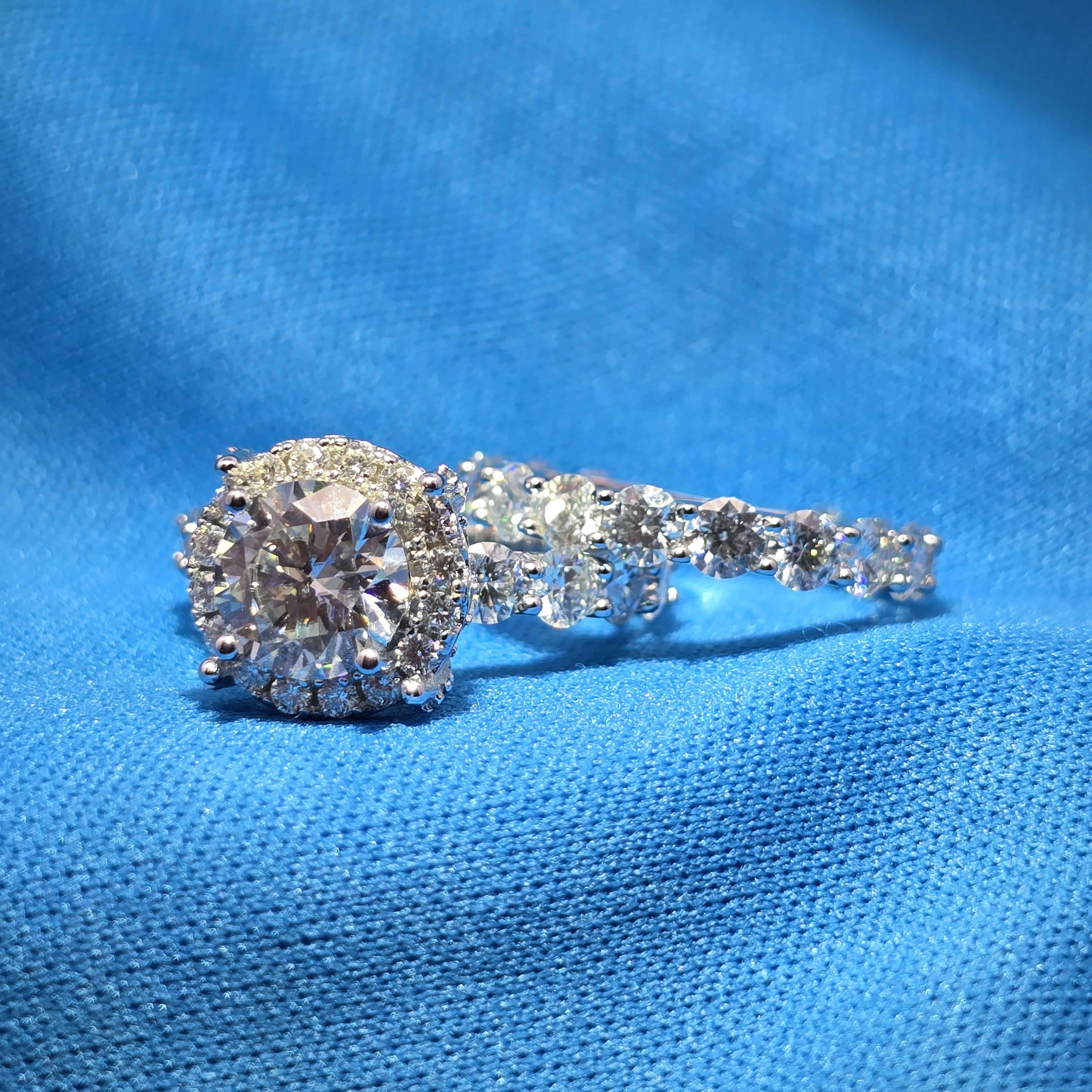 Moissanite 6.7 ctw Round Cut 2in1 Ring