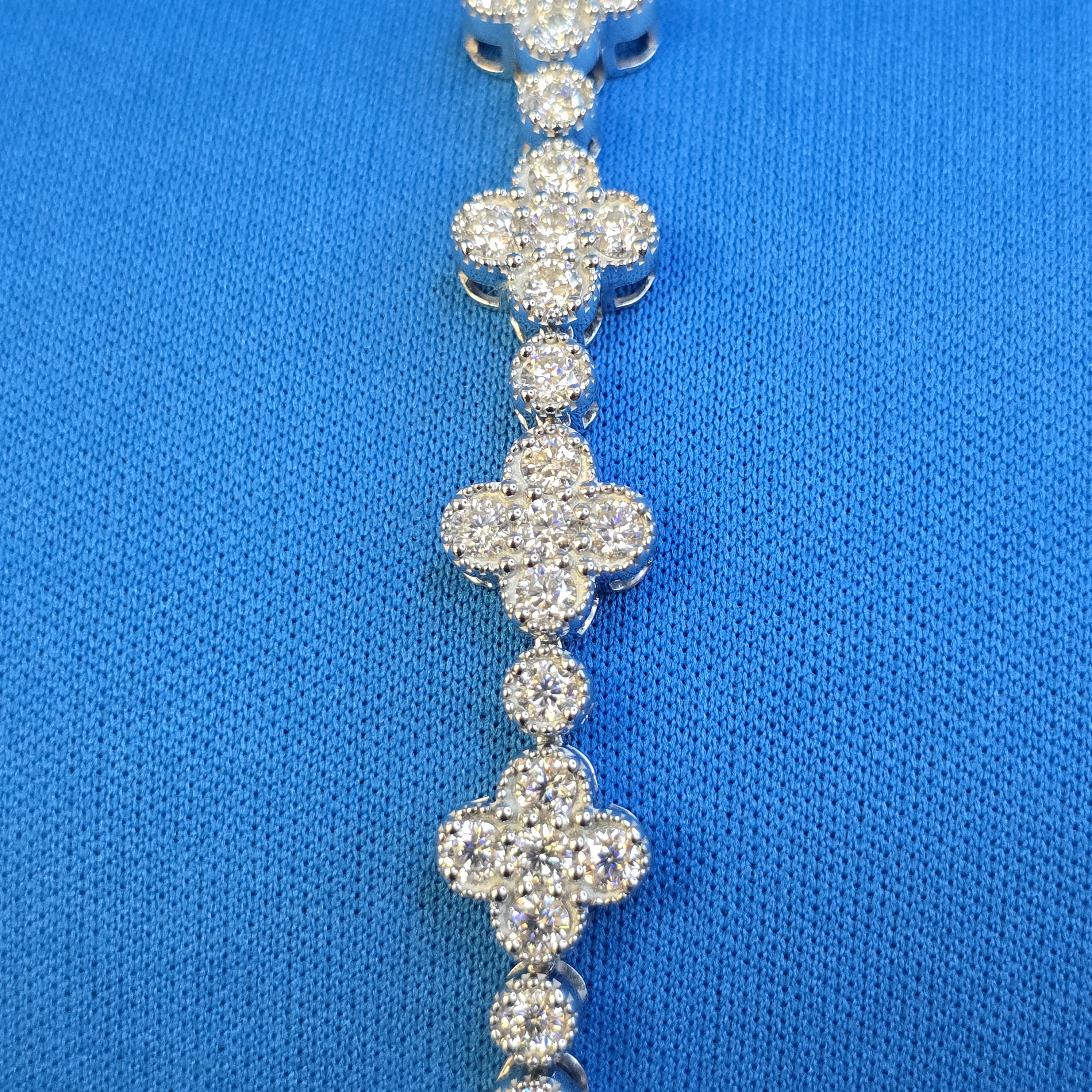 Moissanite 8.3 ctw Rounded Cross Bracelet