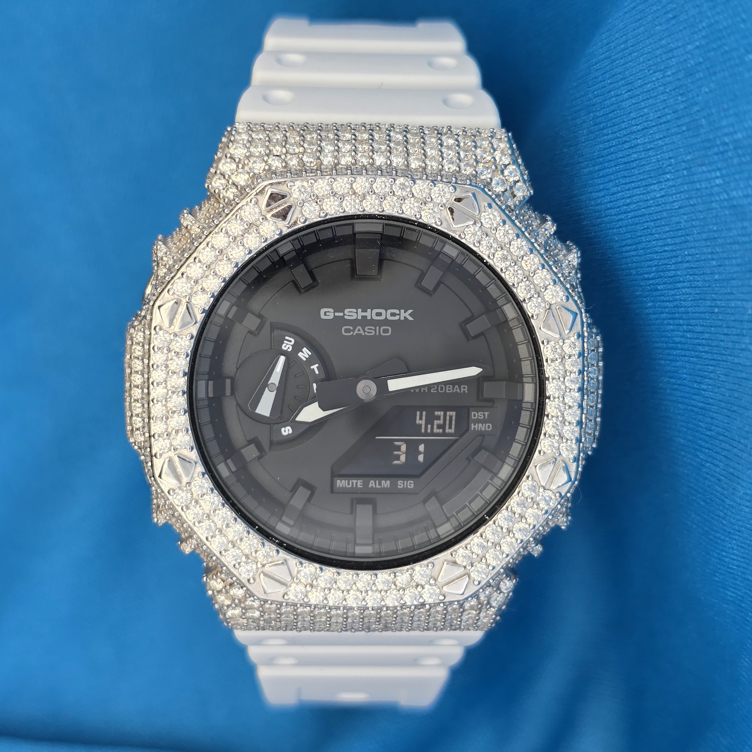 Iced Out Casio G-Shock 7.00 Ctw Moissanite