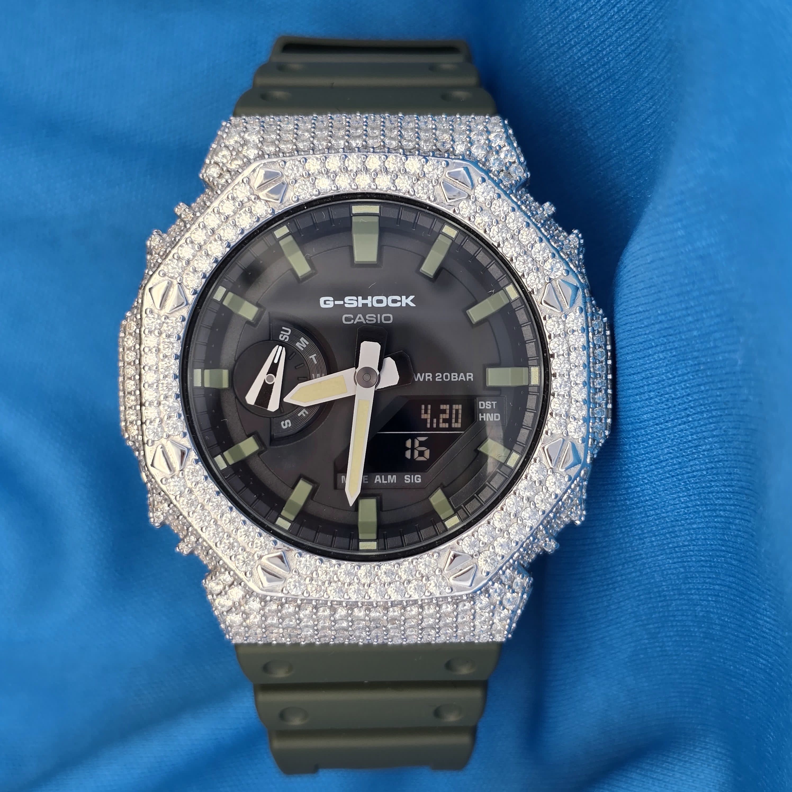 Iced Out Casio G-Shock 7.00 Ctw Moissanite