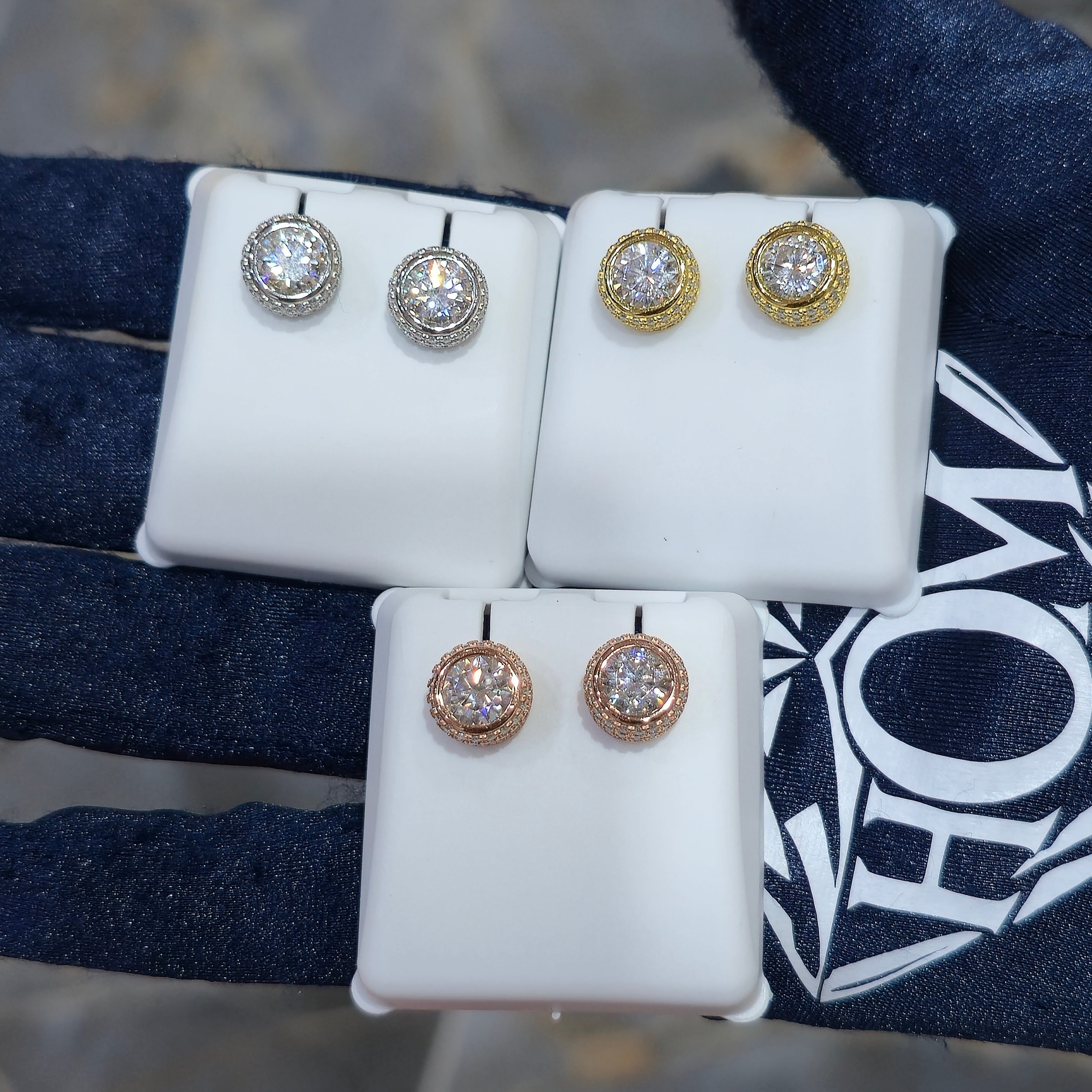 Premium VVS Moissanite Cluster Stud Earrings | 925 Sterling Silver