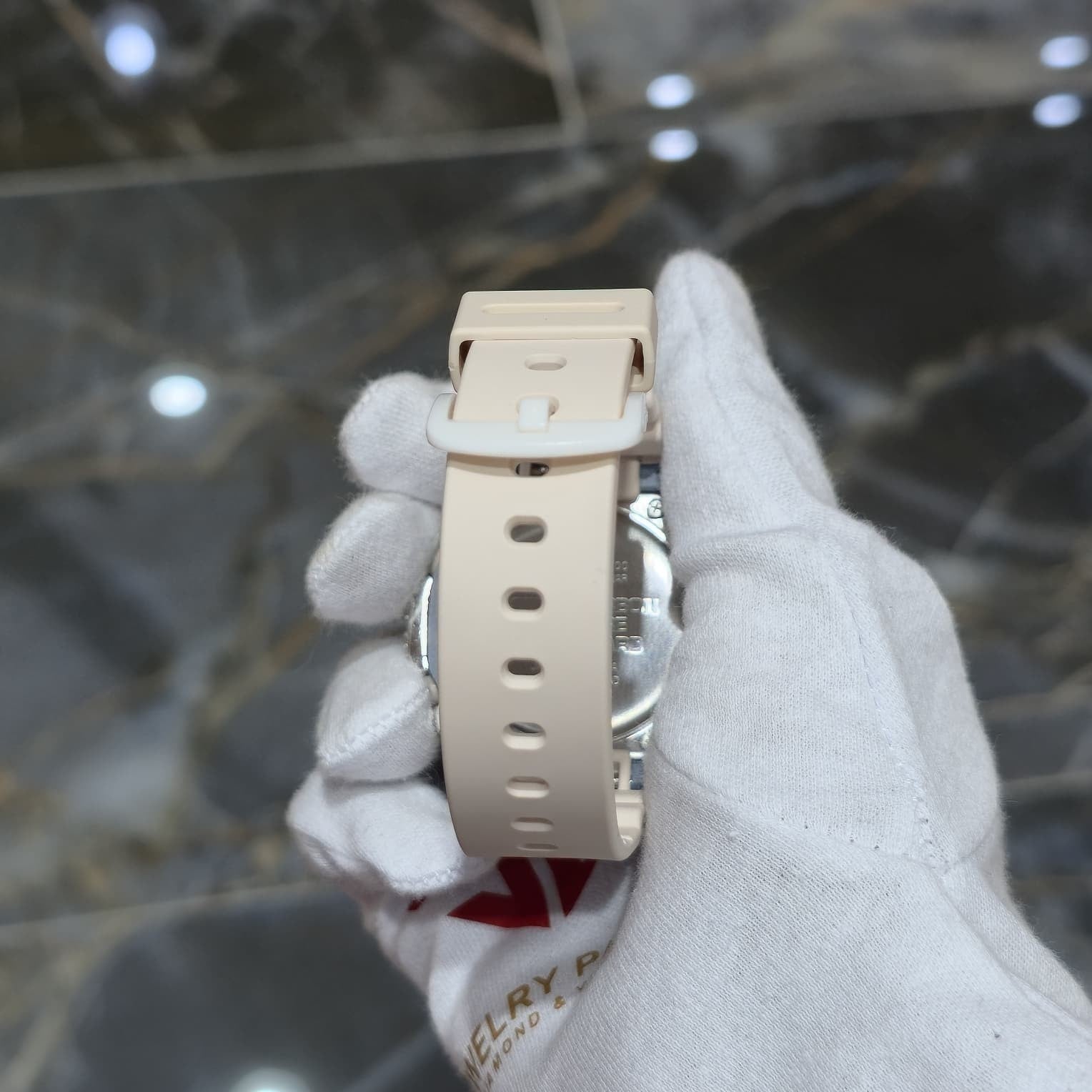 Authentic Casio G-SHOCK Custom Rose IcedOut Watch Cream Dial  | Cream/Matte Band