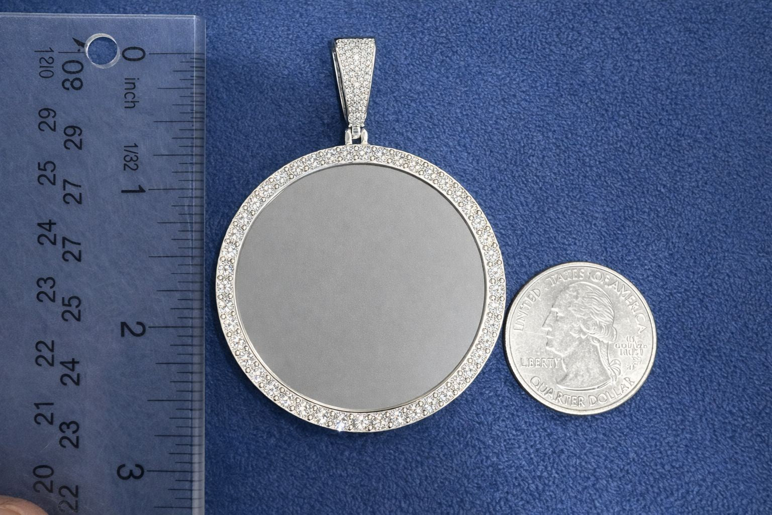 925 Silver Custom Memory/Picture Pendant VVS Moissanite GRA CERTIFIED(ALL SIZES)