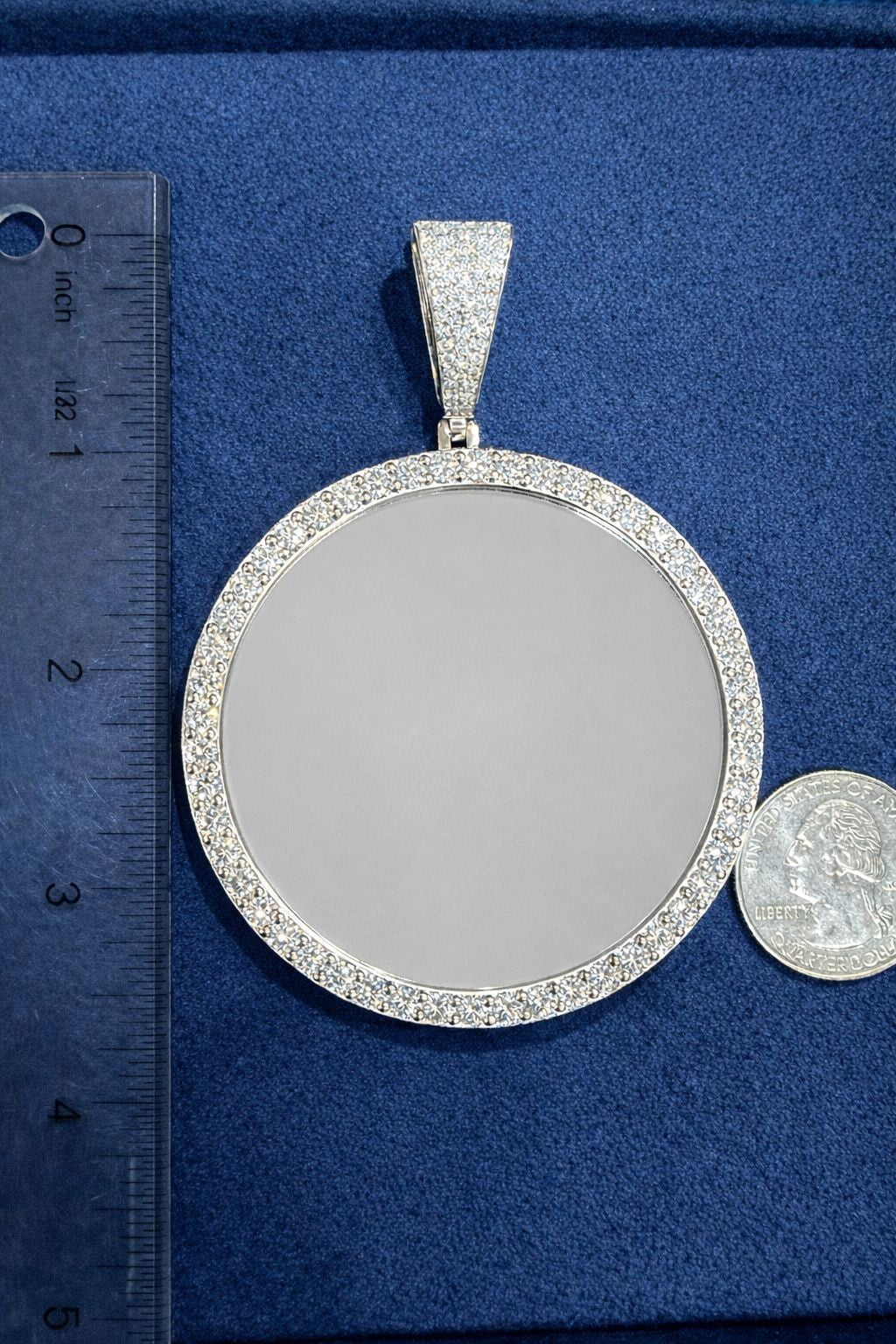 925 Silver Custom Memory/Picture Pendant VVS Moissanite GRA CERTIFIED(ALL SIZES)