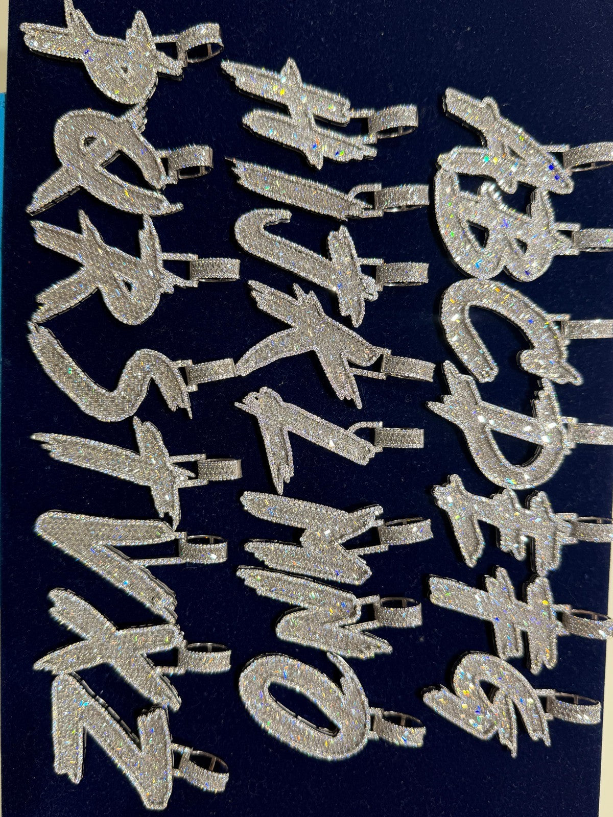 3.00 Ct  VVS Moissanite Men's Customize Initial Letter Pendant 925 Silver