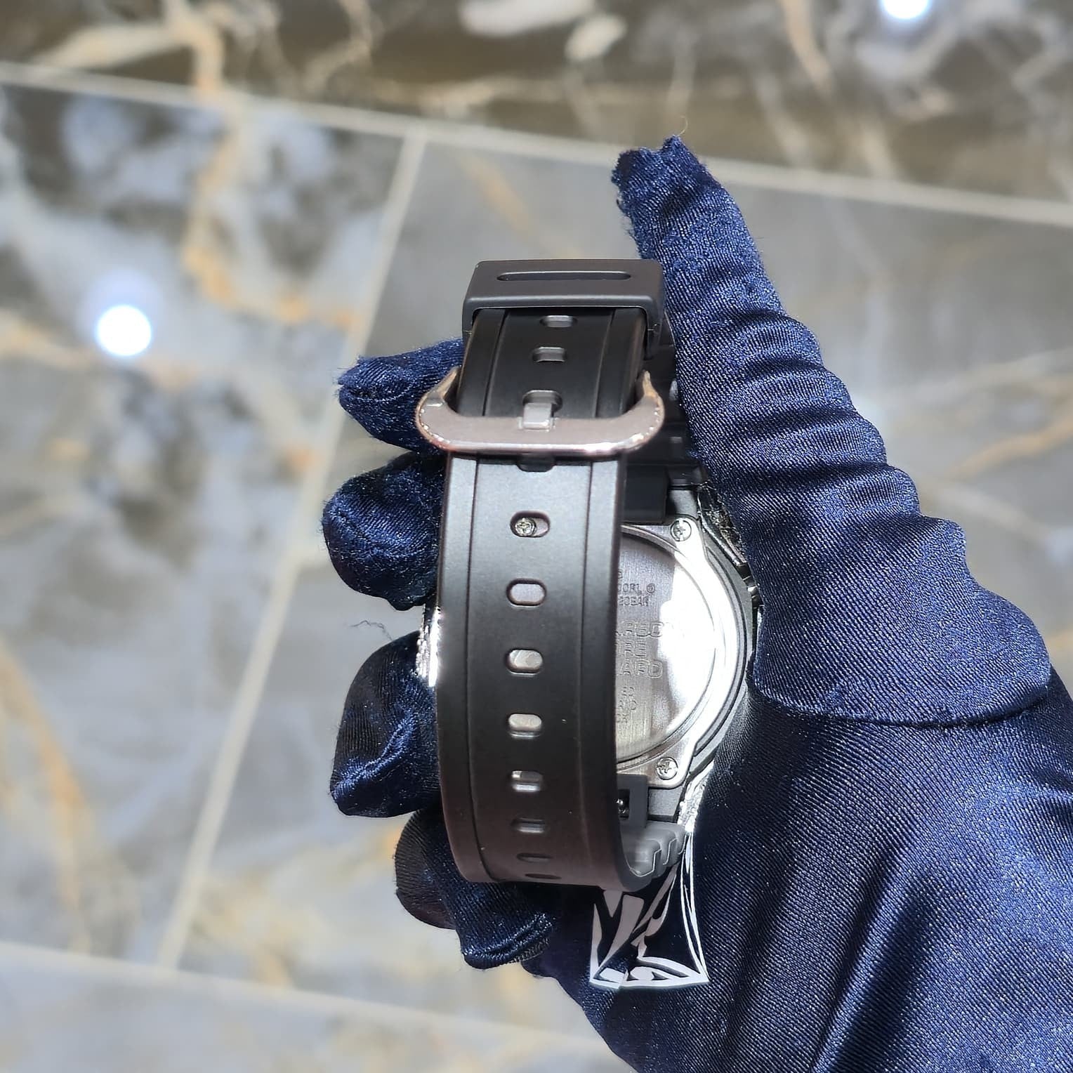 Authentic Casio G-SHOCK Custom Silver Iced Out Watch Orange Dial  | Gray Band