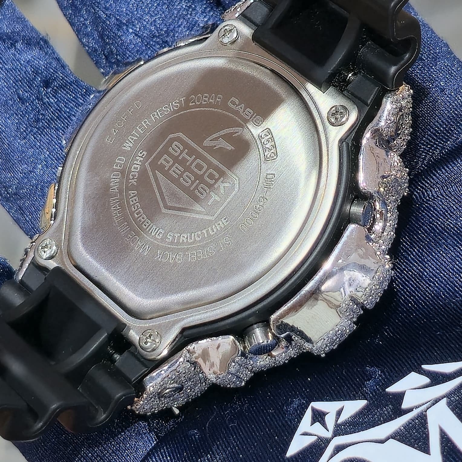 Moissanite Fully Iced Out G-SHOCK DW-6900U – VVS D Color, | Big Pointers