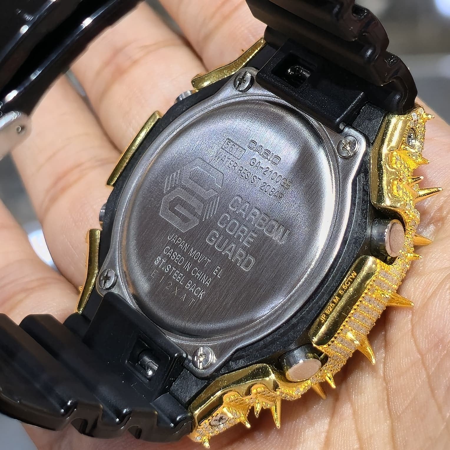 VVS Moissanite G Shock Original Watch black rubber band