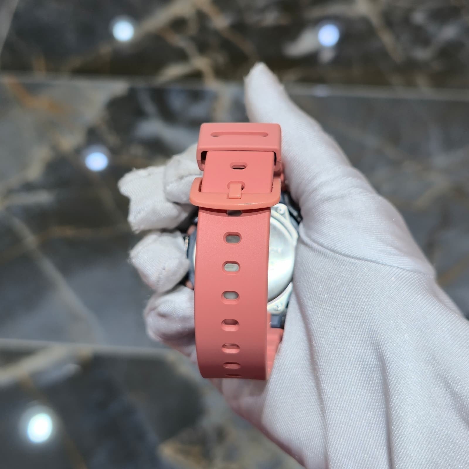 BLACK MOISSANITE Iced Out G-SHOCK GA2100 “Casioak” – PINK Dial | Pink Band
