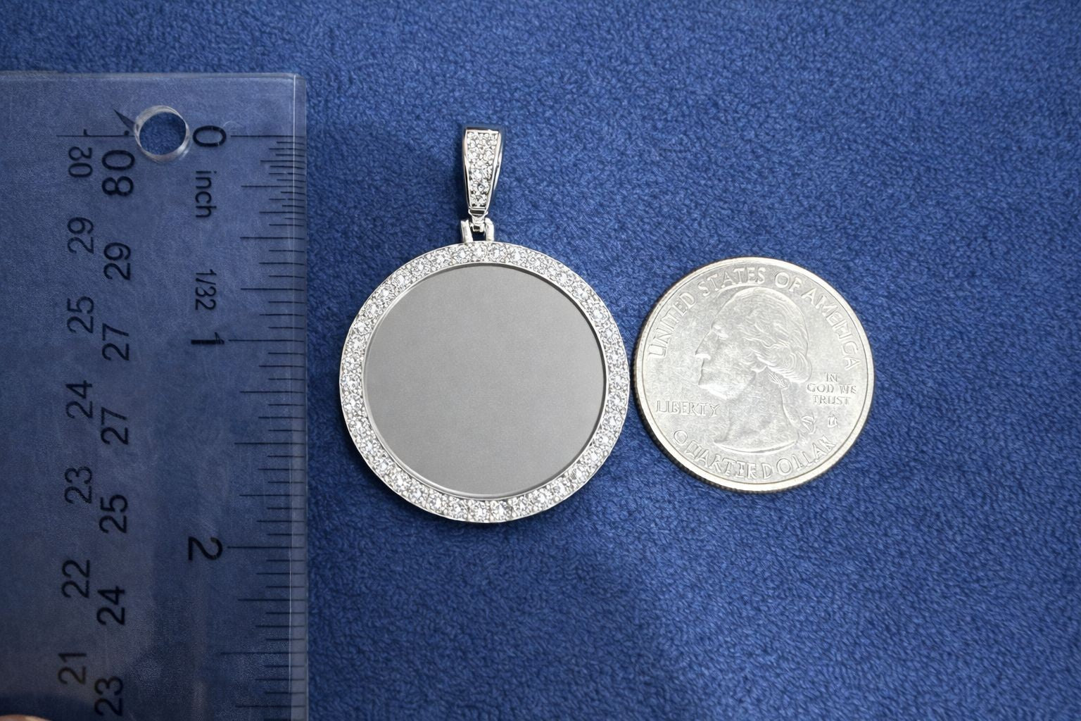 925 Silver Custom Memory/Picture Pendant VVS Moissanite GRA CERTIFIED(ALL SIZES)