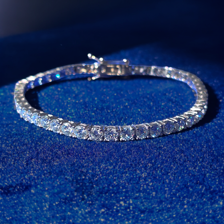 925 Silver Moissanite Tennis Bracelet 3mm