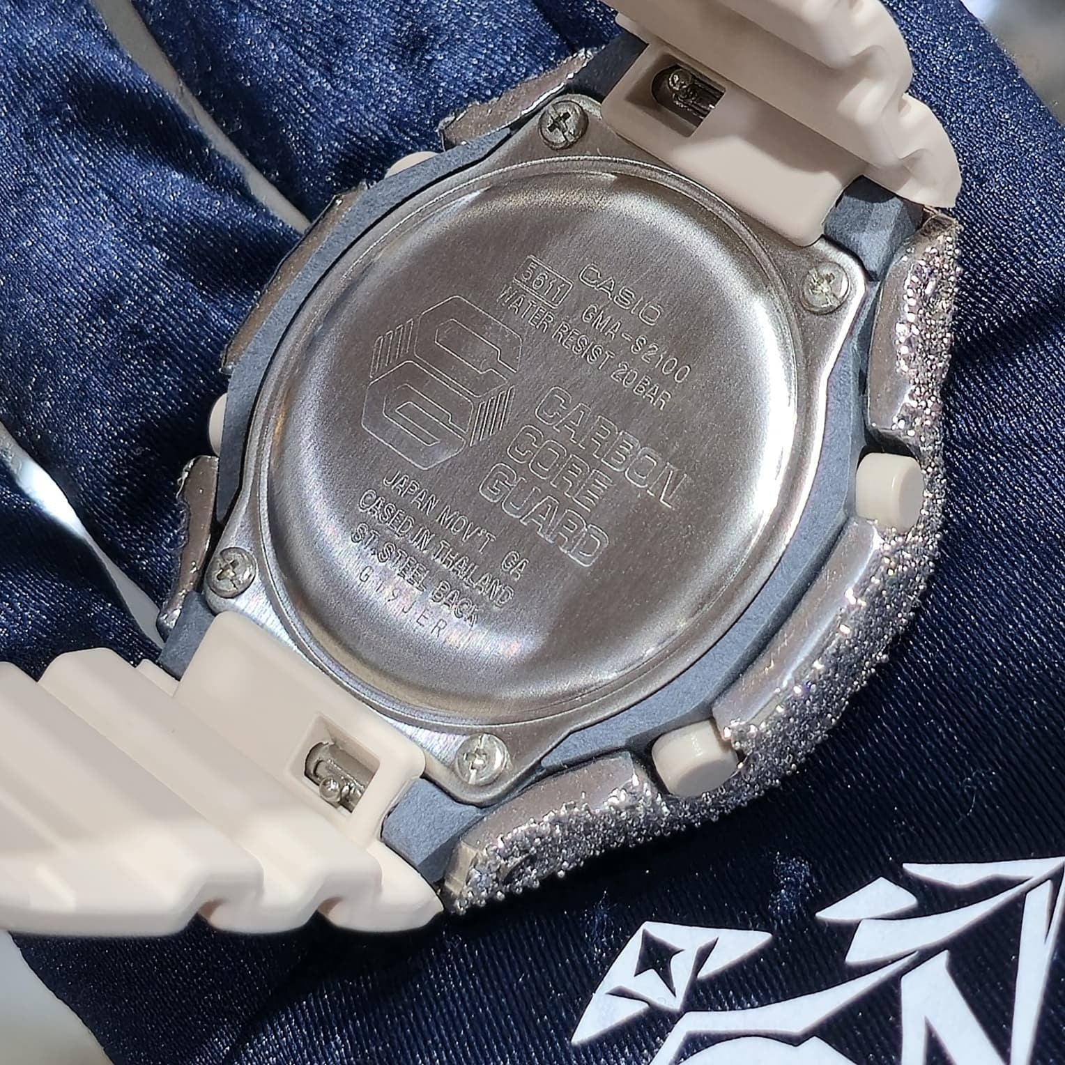 Authentic Casio G-SHOCK Custom Rose IcedOut Watch Cream Dial  | Cream/Matte Band