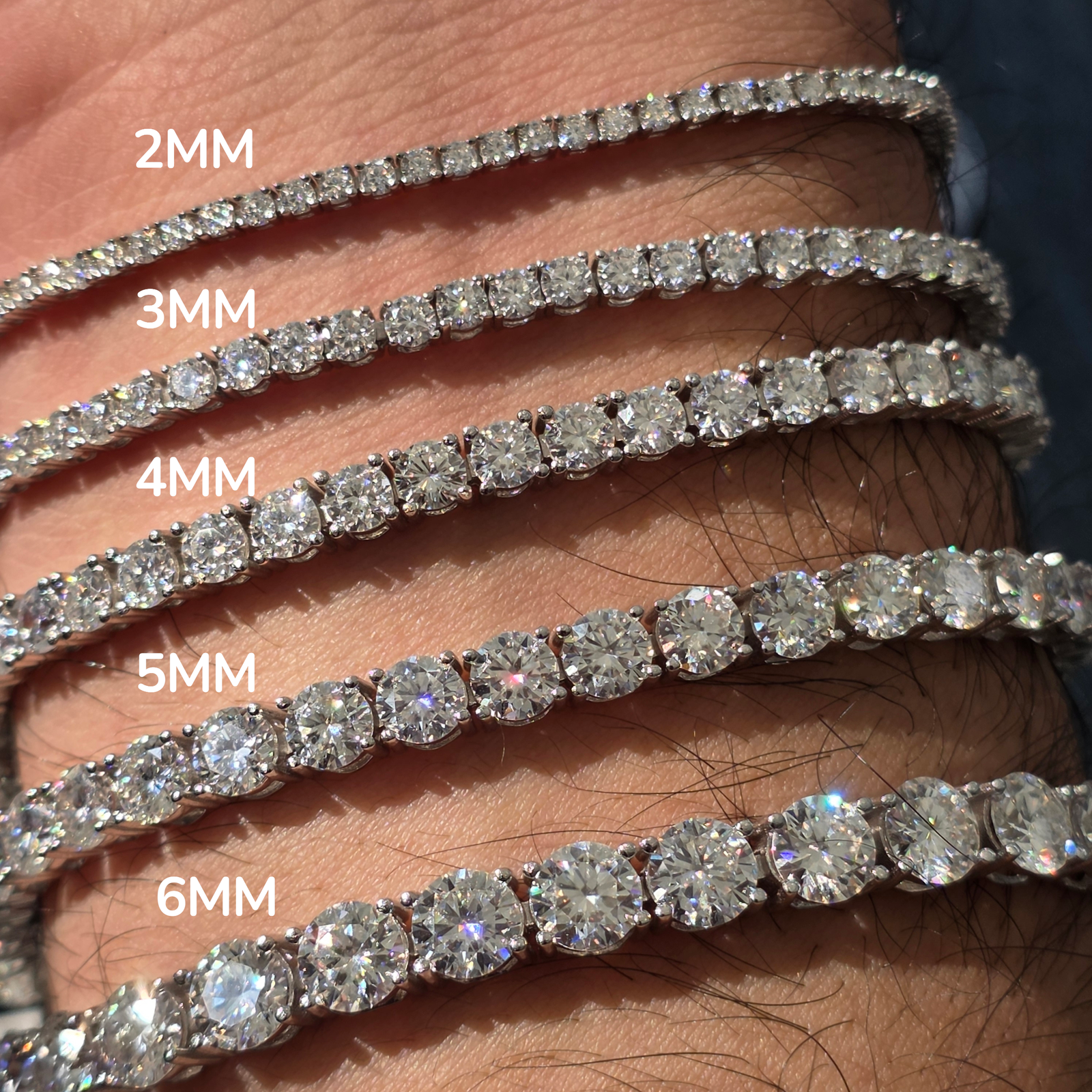 925 Silver Moissanite Tennis Bracelet 4mm