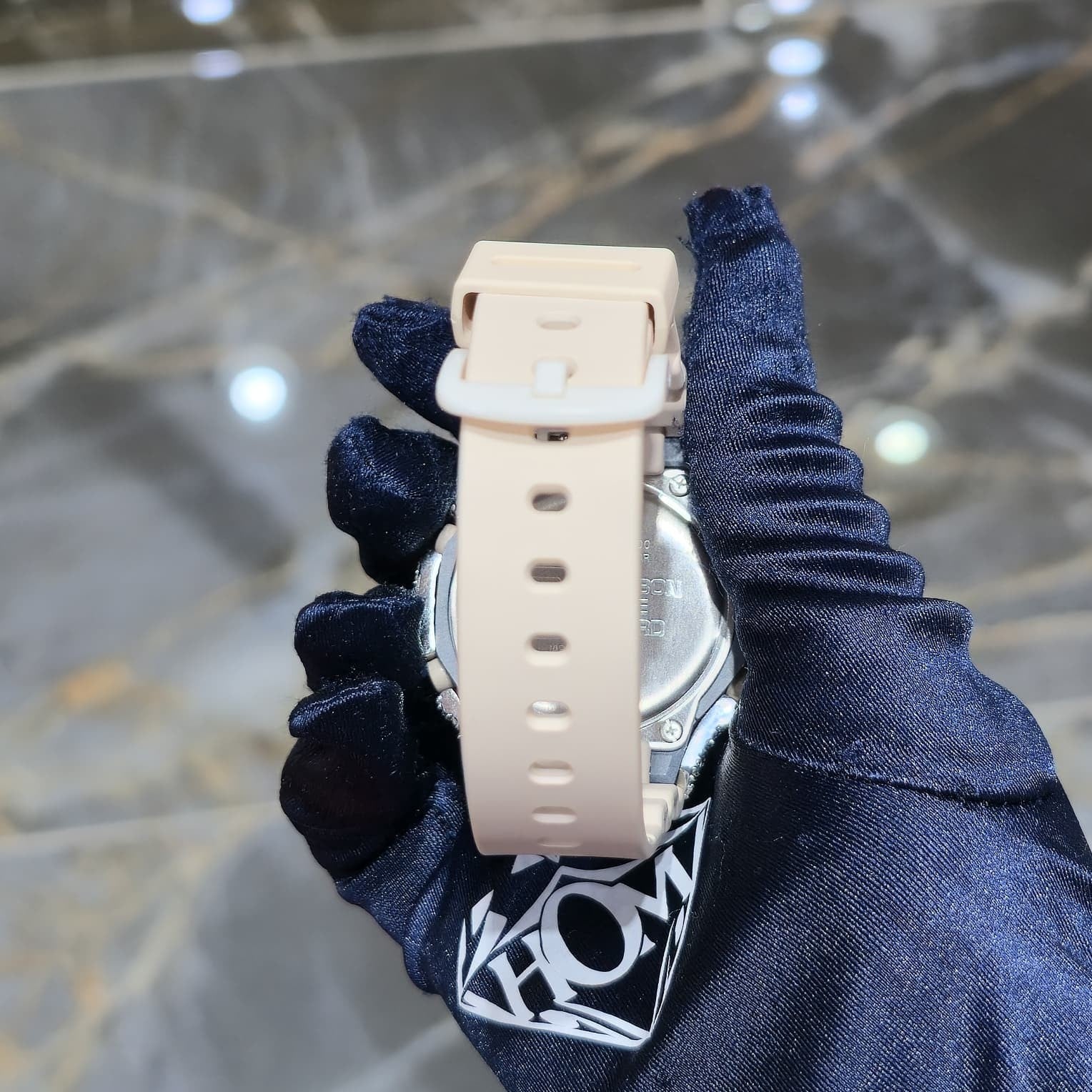 Authentic Casio G-SHOCK Custom Rose IcedOut Watch Cream Dial  | Cream/Matte Band