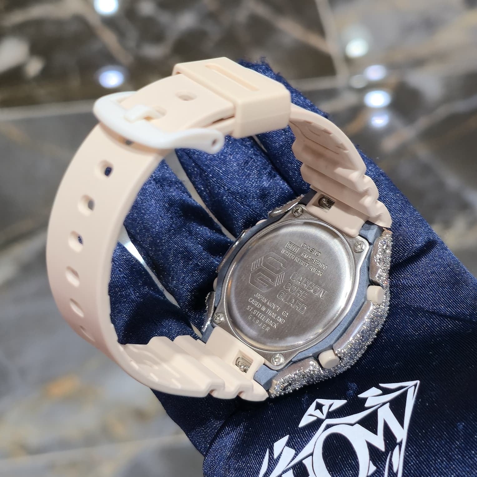 Authentic Casio G-SHOCK Custom Rose IcedOut Watch Cream Dial  | Cream/Matte Band