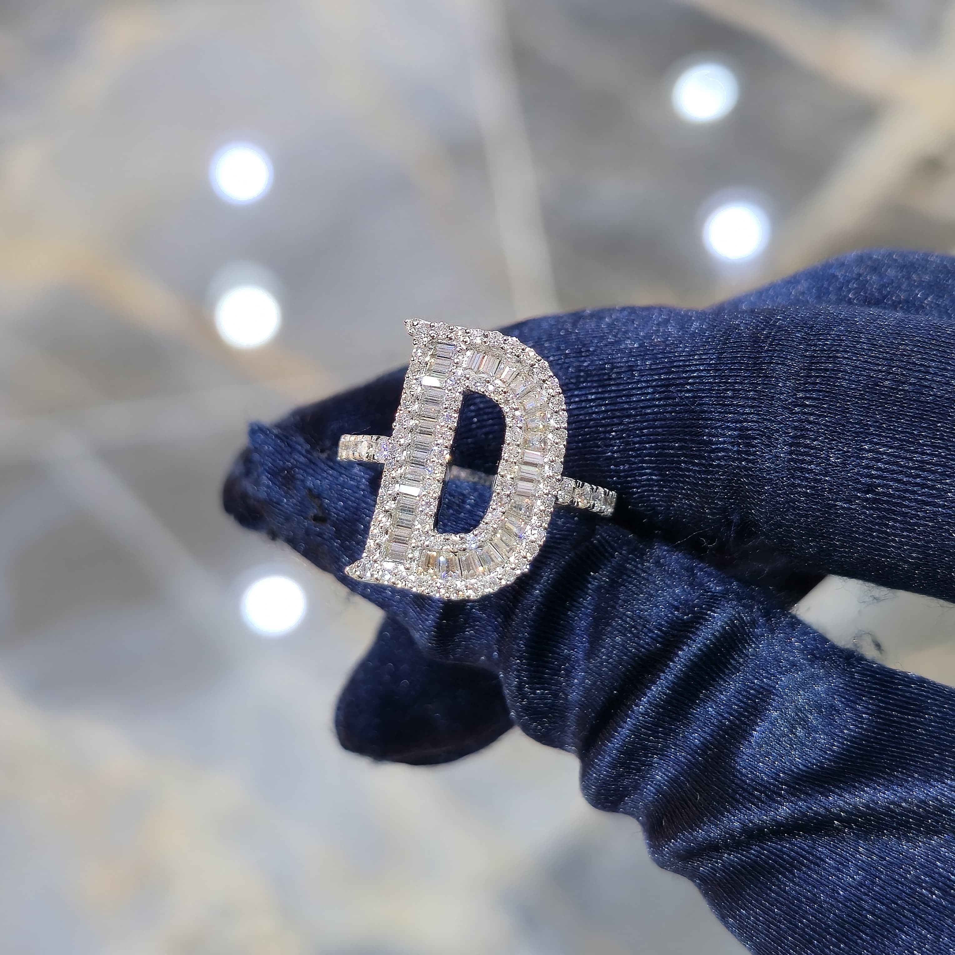 Moissanite Initial Ring | A-Z | 0.70 CTW | Silver, Gold & Rose Gold