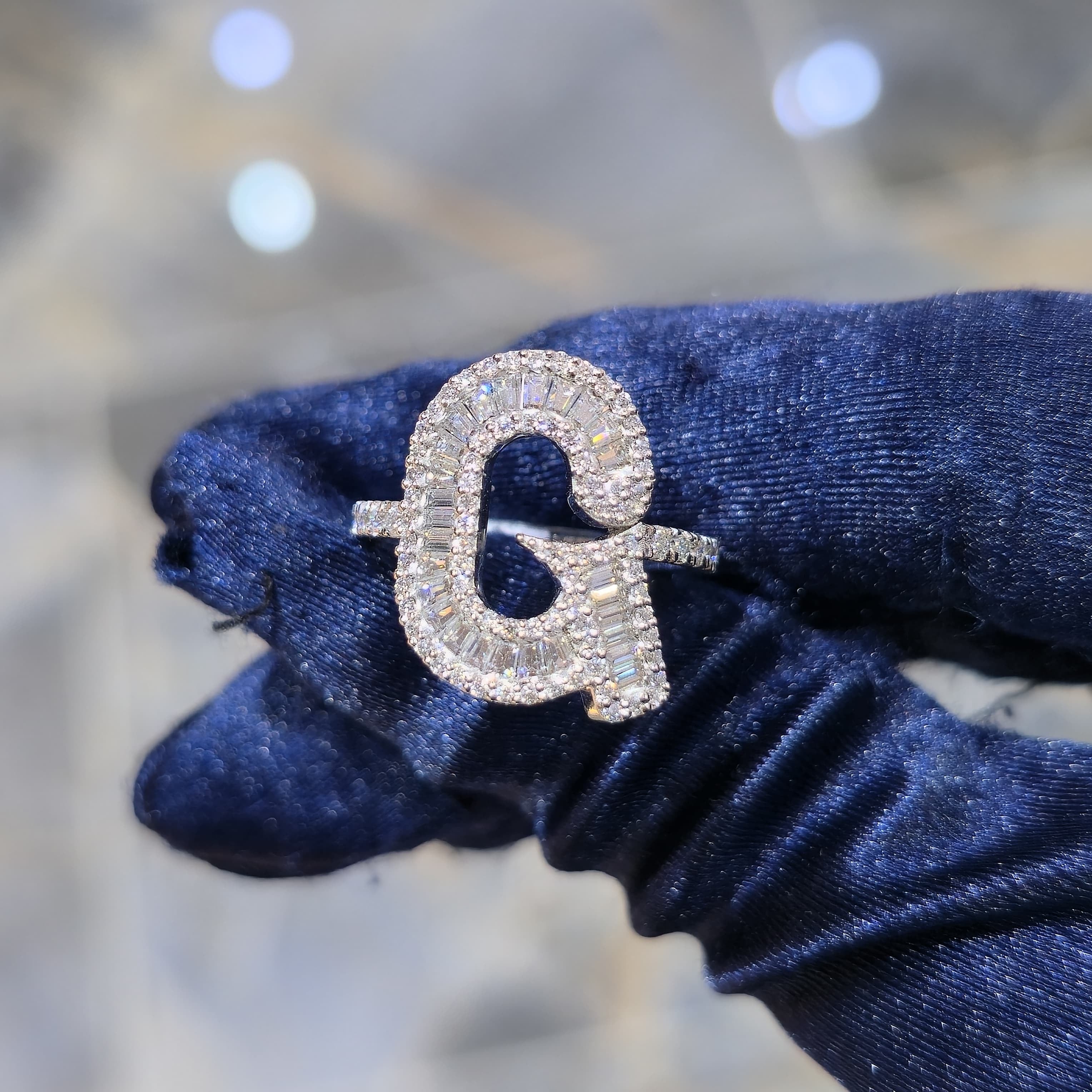 Moissanite Initial Ring | A-Z | 0.70 CTW | Silver, Gold & Rose Gold