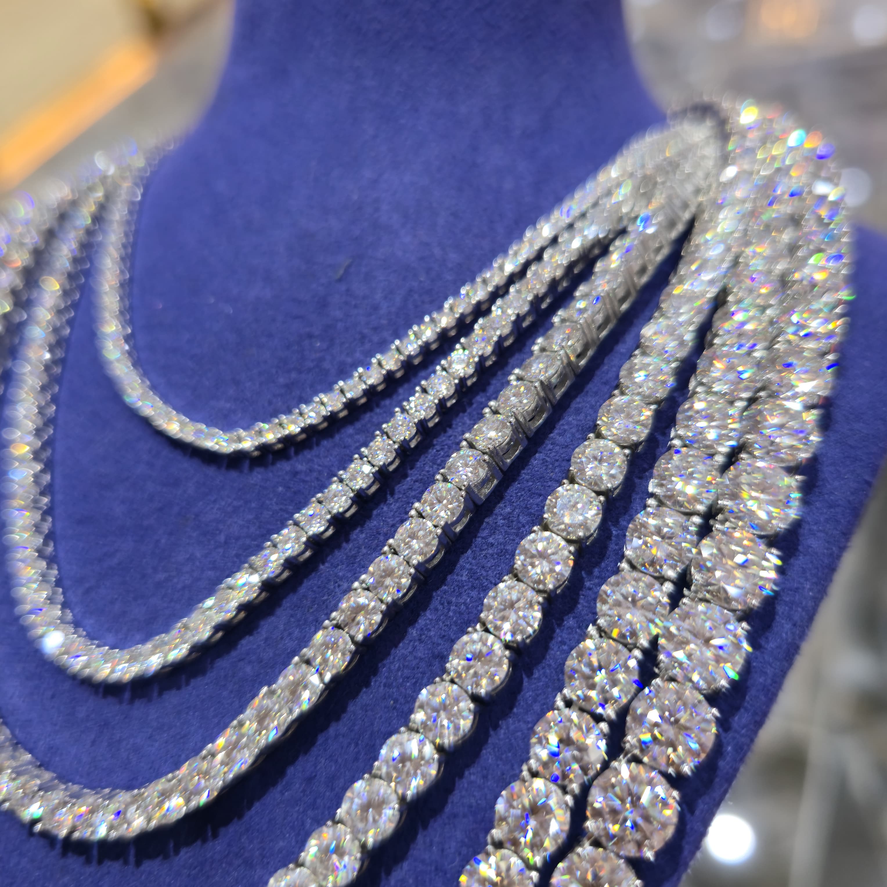Moissanite Tennis Chain | 2mm to 7mm | Silver, Gold & Rose Gold