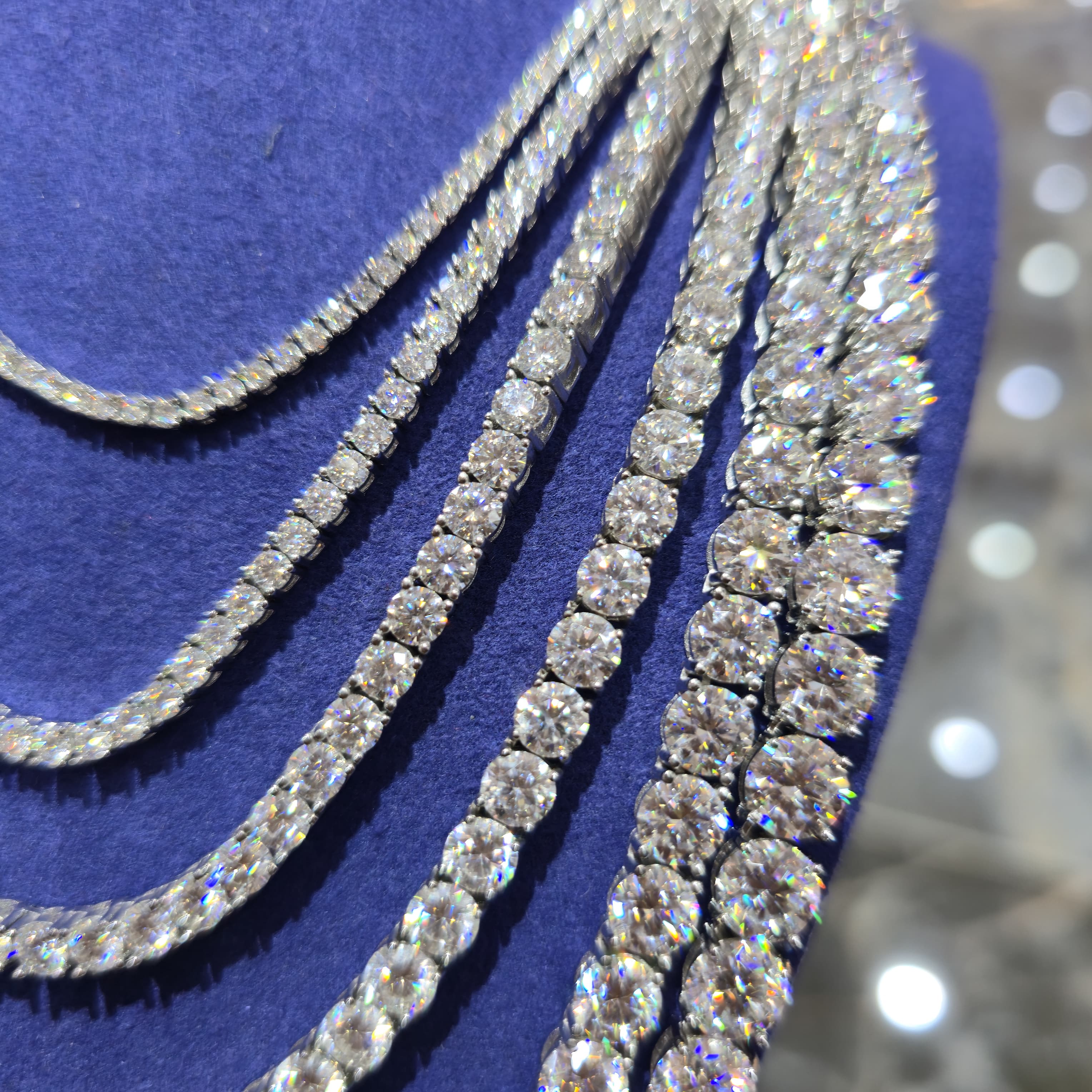 Moissanite Tennis Chain | 2mm to 7mm | Silver, Gold & Rose Gold