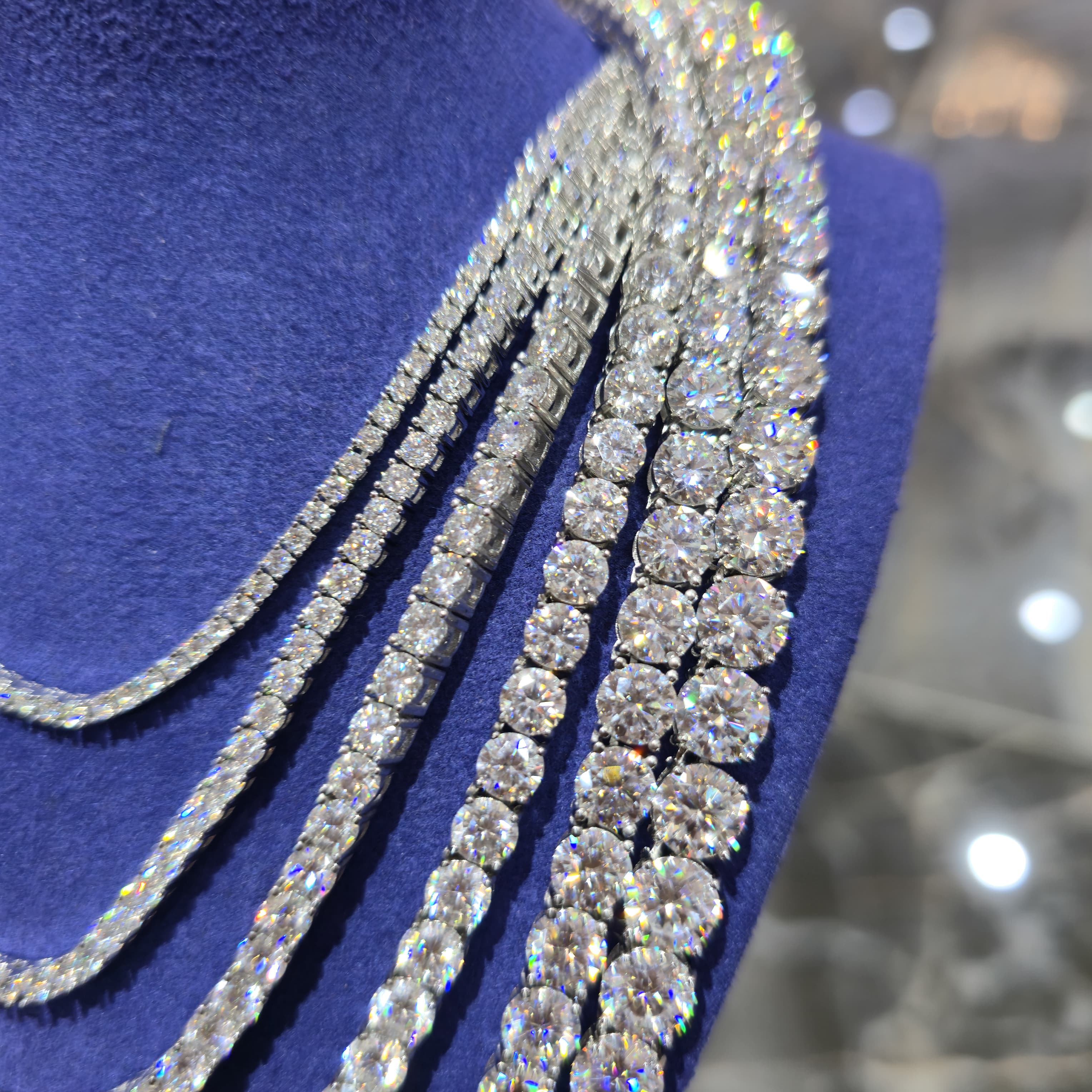 Moissanite Tennis Chain | 2mm to 7mm | Silver, Gold & Rose Gold