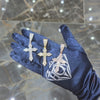 Moissanite Faith Cross Pendant – 925 Sterling Silver | 3.50 CTW | Silver, Gold & Rose Gold
