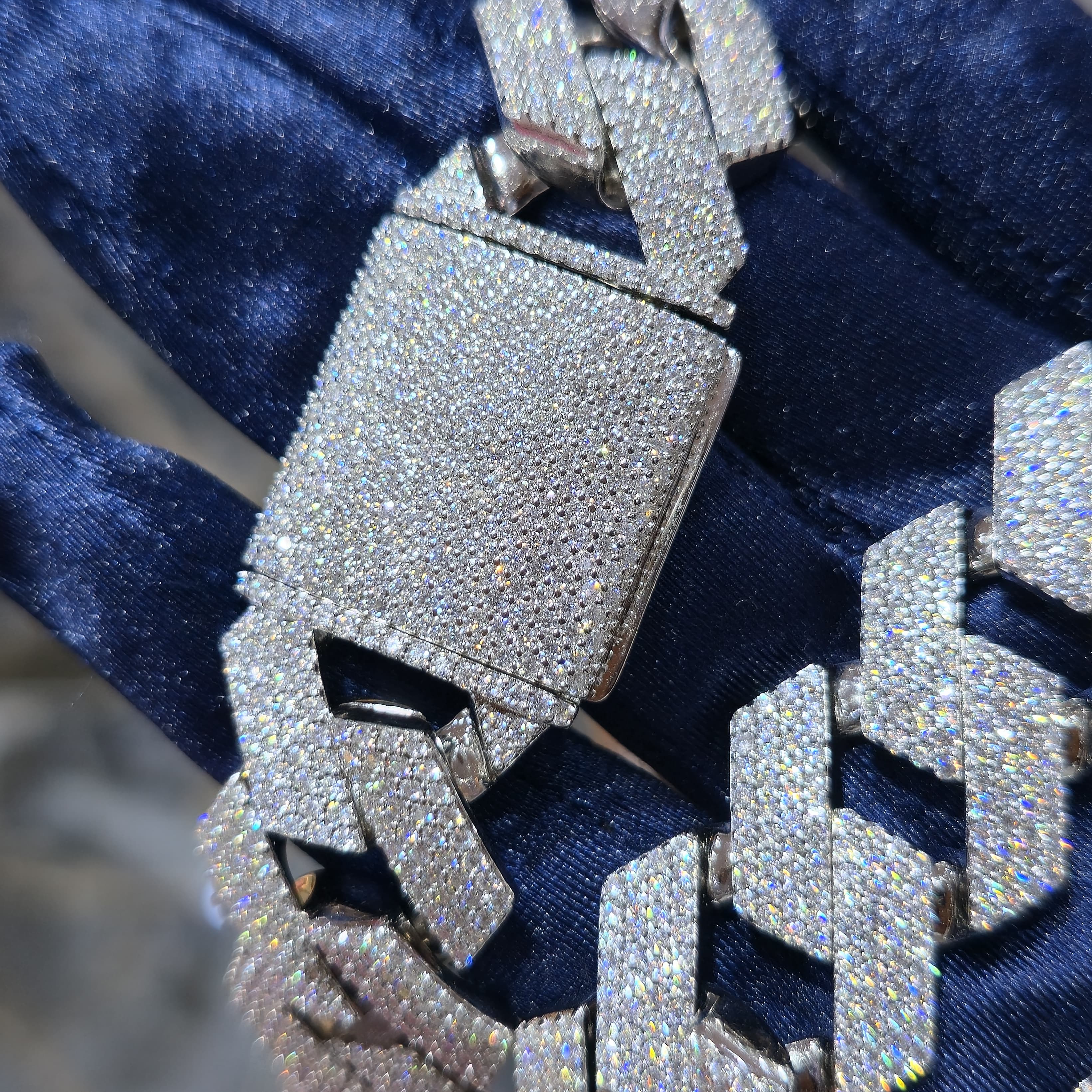 Moissanite Miami Cuban Prong Link Chain | 22mm | Silver, Gold & Rose Gold