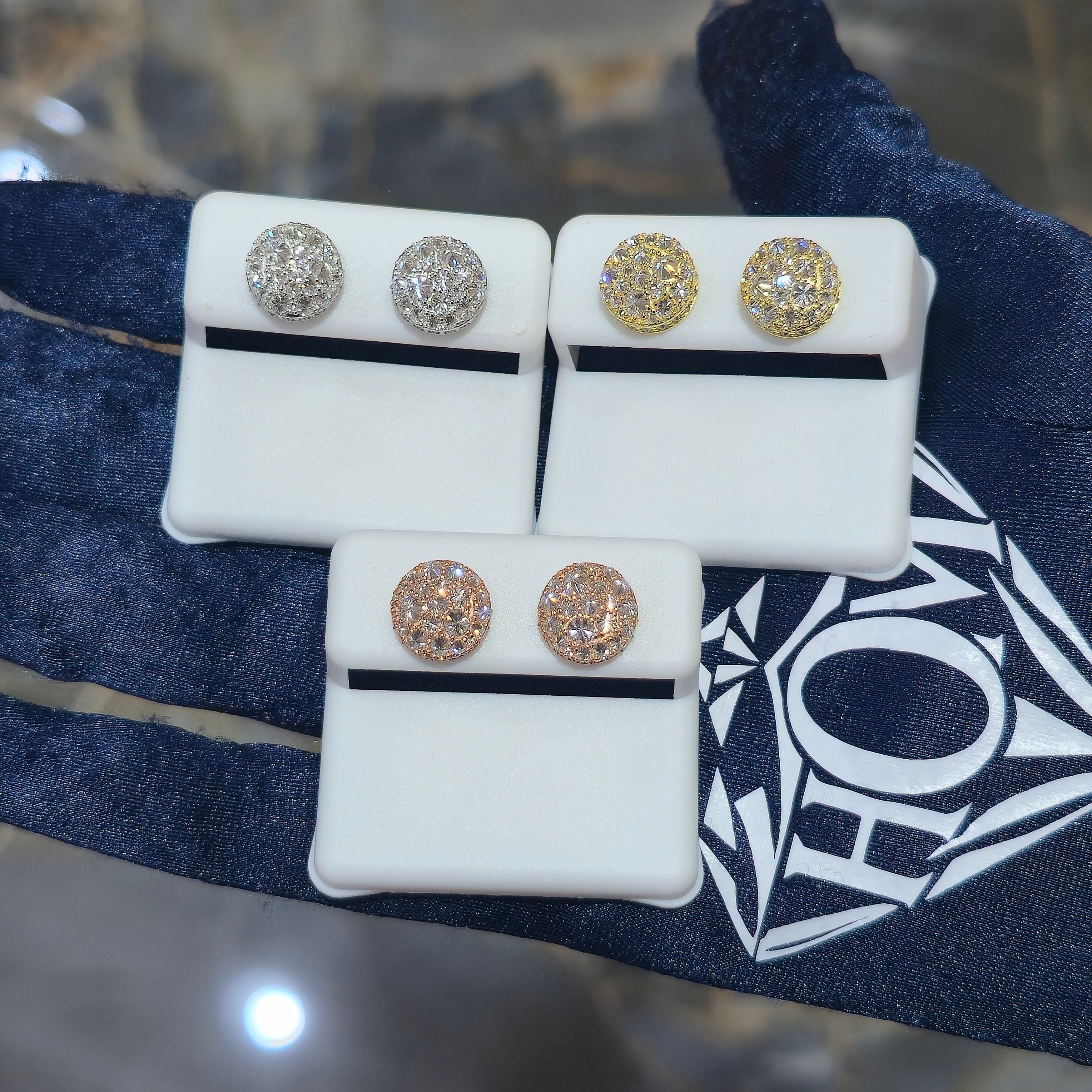 Upside Down Setting Moissanite Earrings