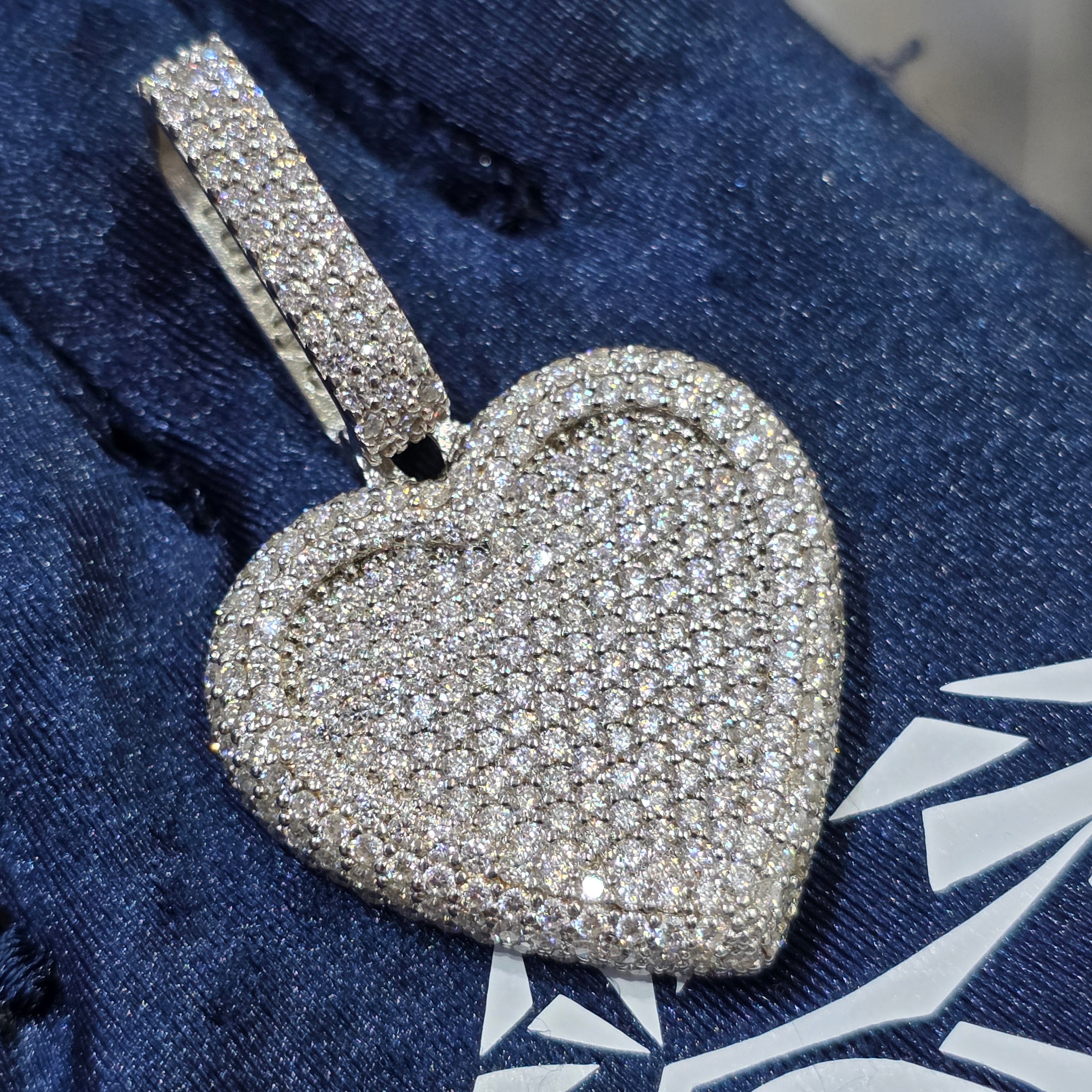 Moissanite Heart Pendant – 925 Sterling Silver | 3.57 CTW | Silver, Gold & Rose Gold