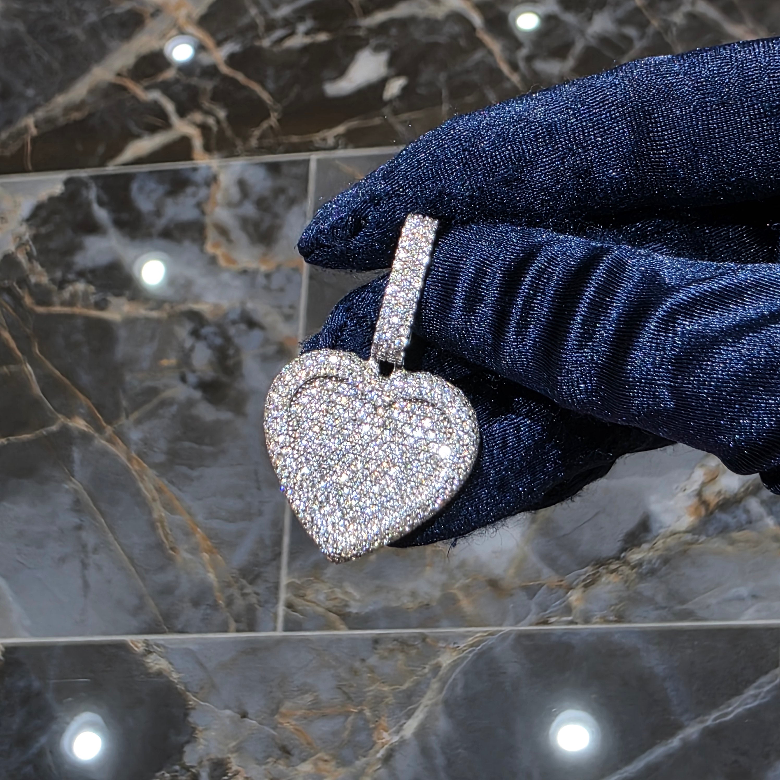 Moissanite Heart Pendant – 925 Sterling Silver | 3.57 CTW | Silver, Gold & Rose Gold