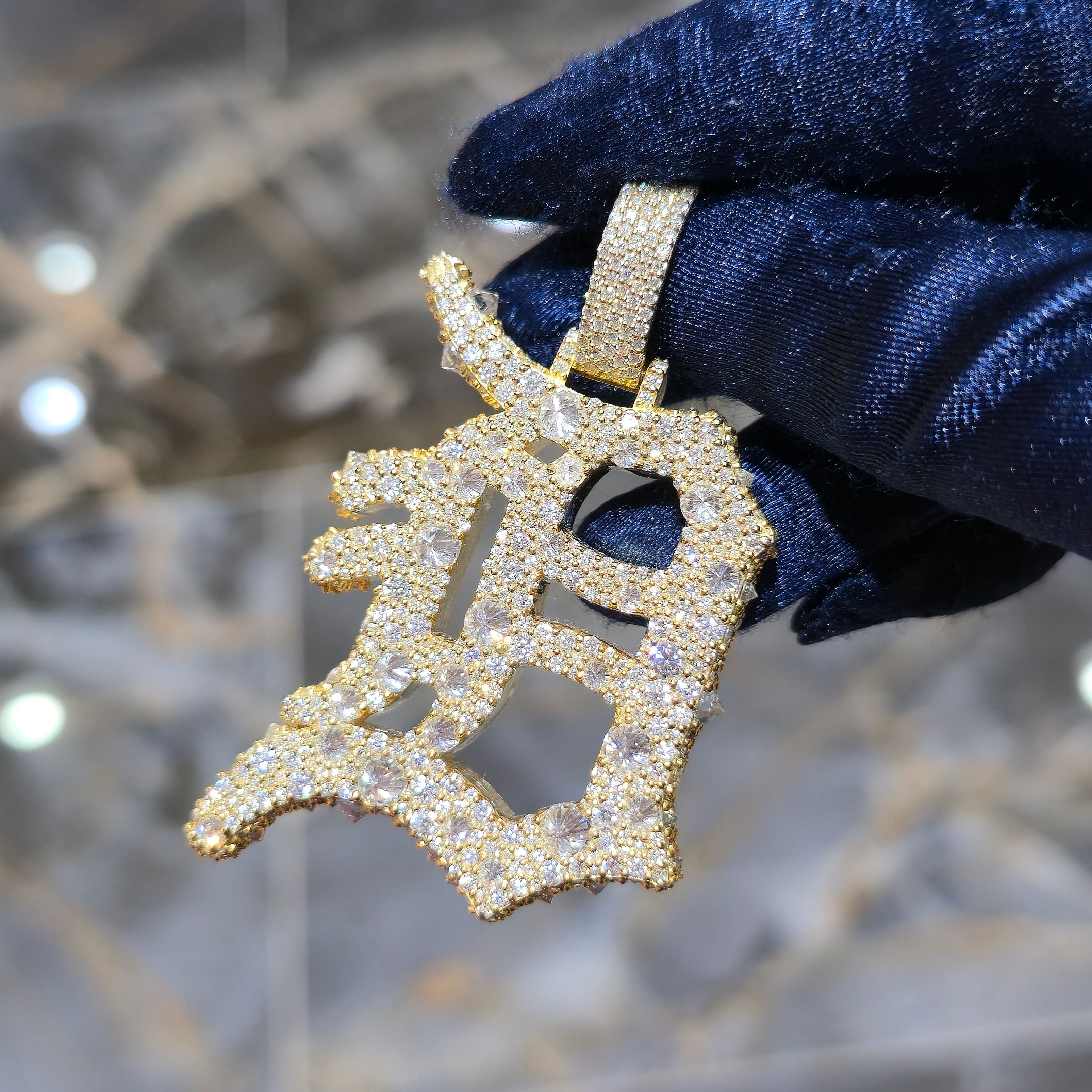 Custom Initial & Tennis Chain Combo – Premium VVS Moissanite