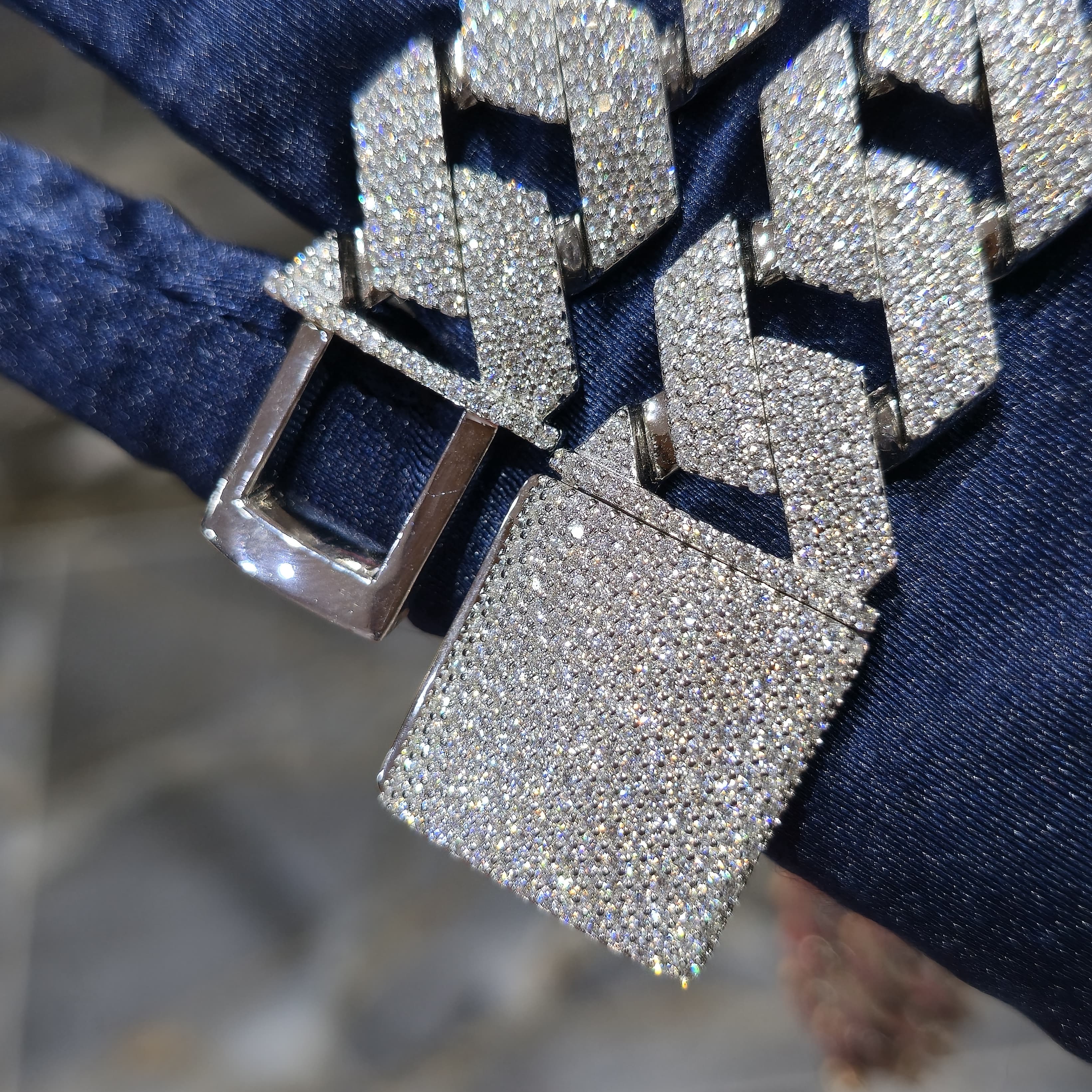 Moissanite Miami Cuban Prong Link Chain | 22mm | Silver, Gold & Rose Gold